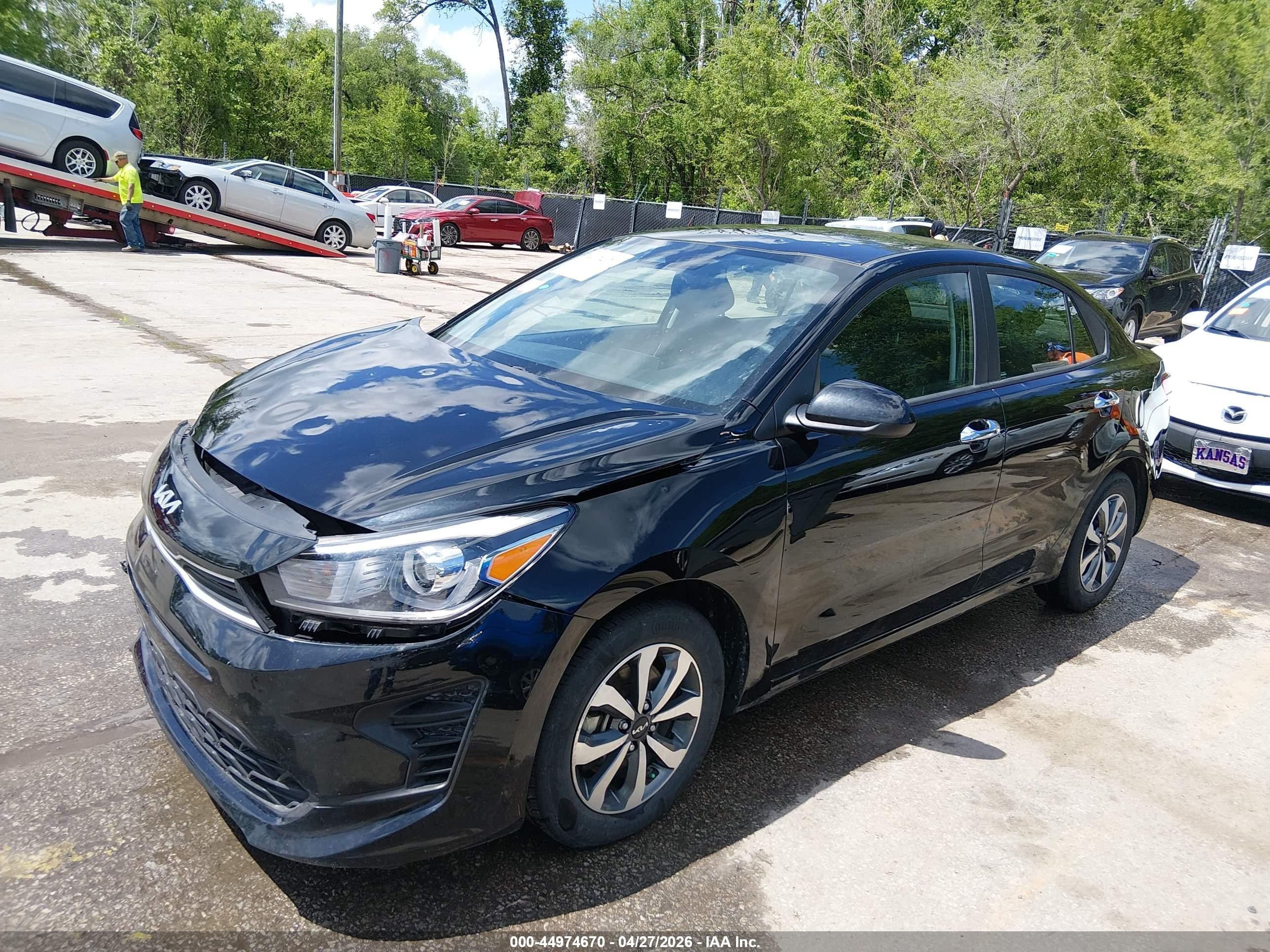 2023 Kia Rio S Черный vin: 3KPA24AD7PE573101
