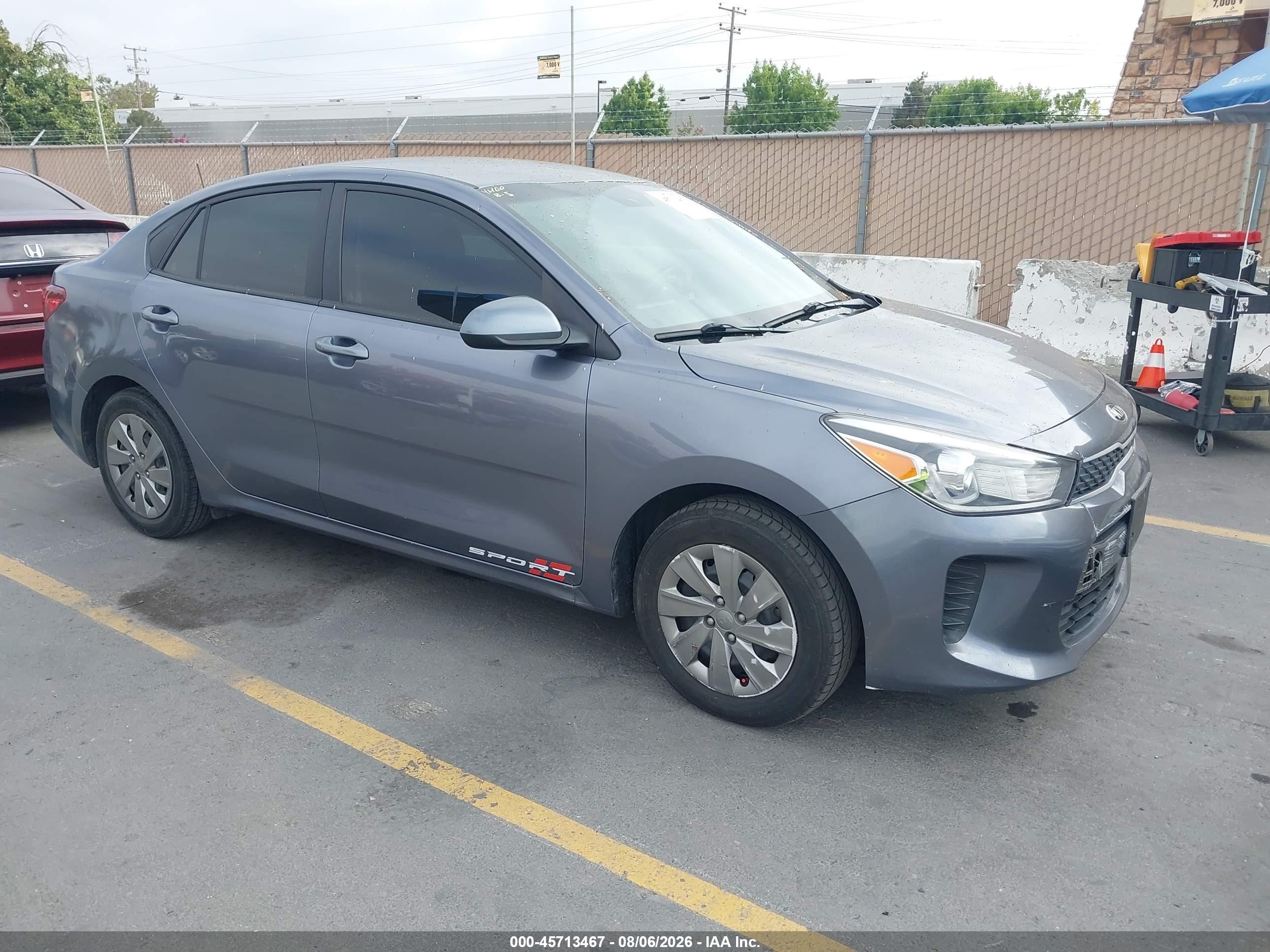 2020 Kia Rio S Gray vin: 3KPA24AD8LE311095