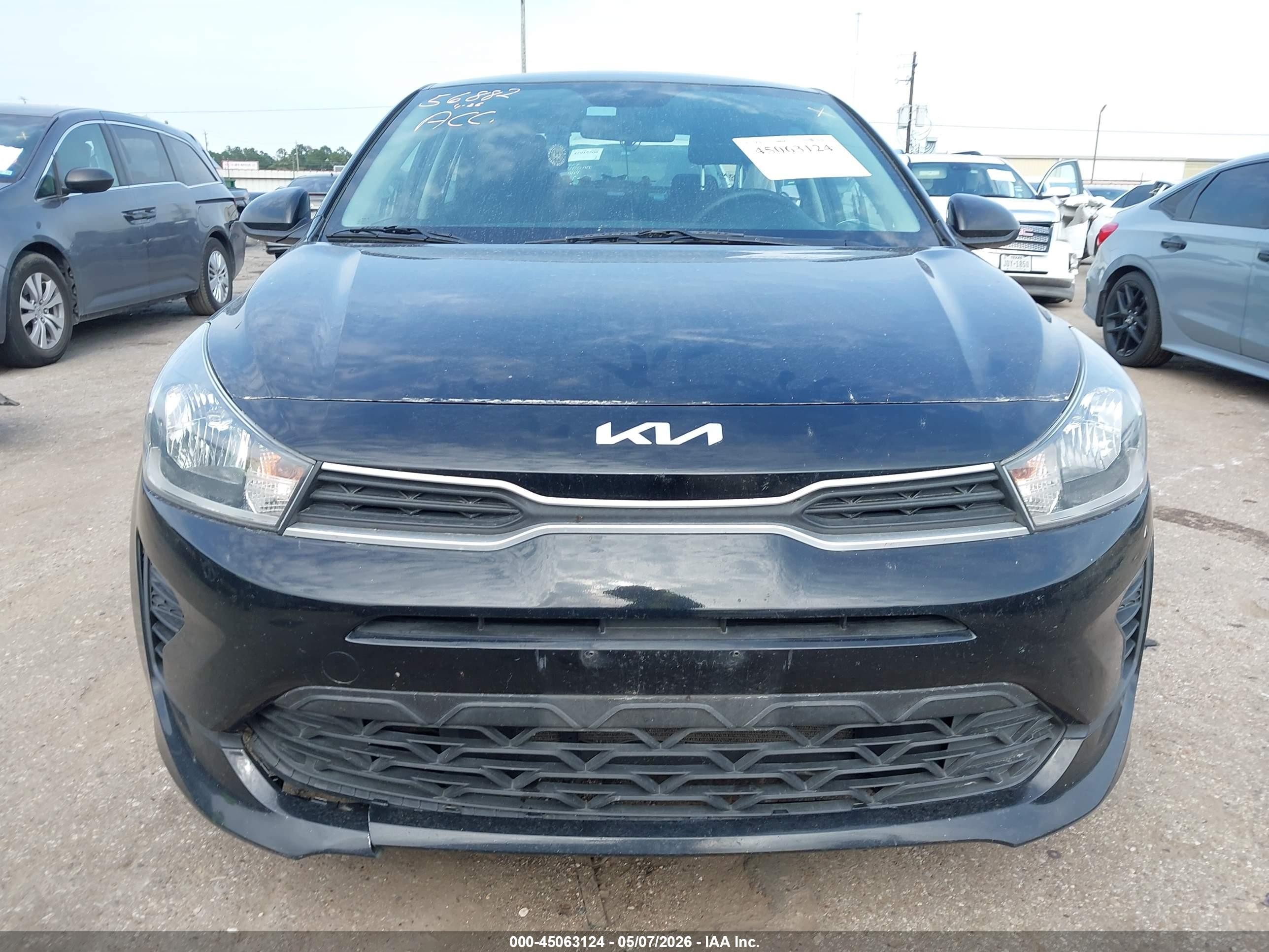 2022 Kia Rio S Black vin: 3KPA24AD9NE437663