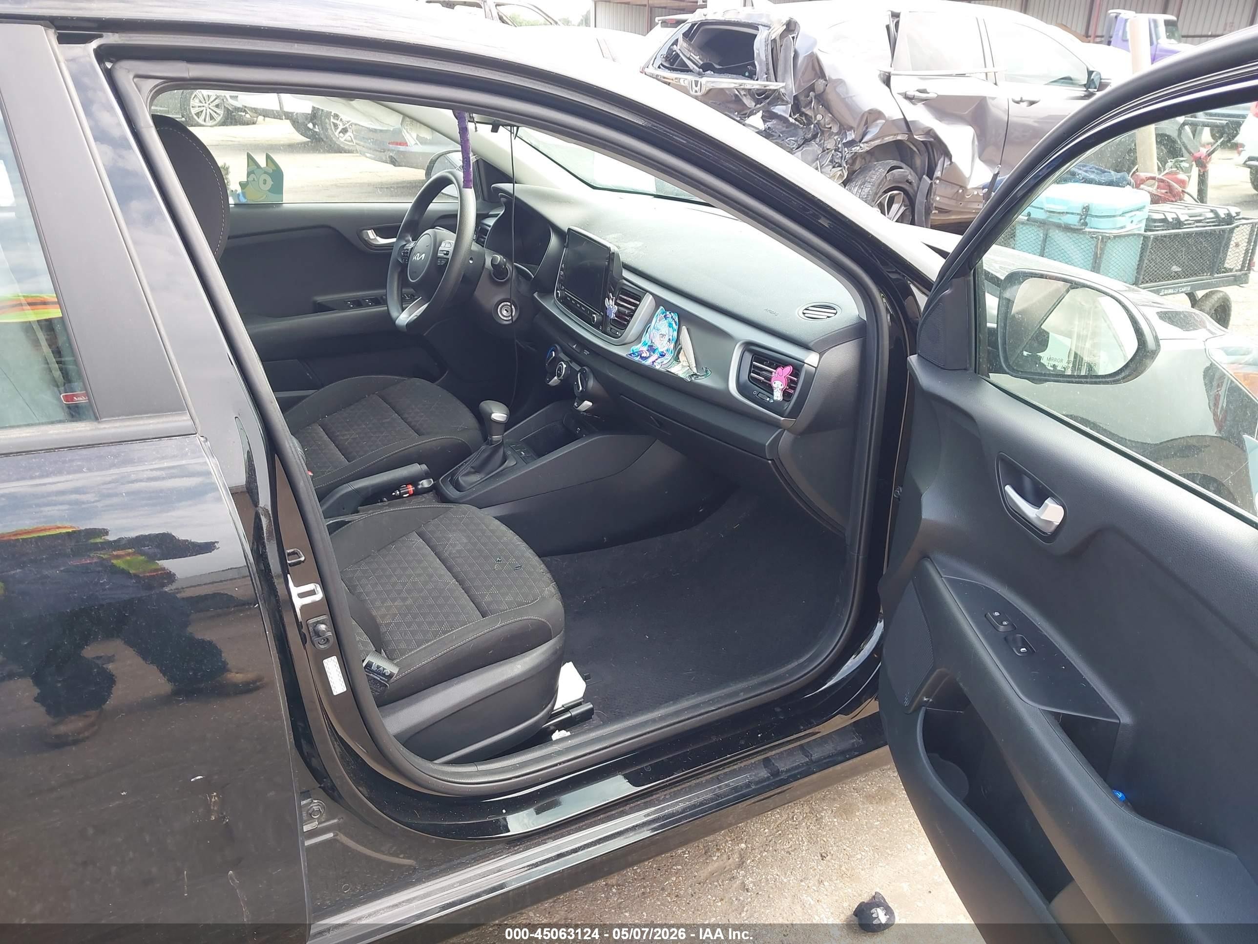 2022 Kia Rio S Black vin: 3KPA24AD9NE437663