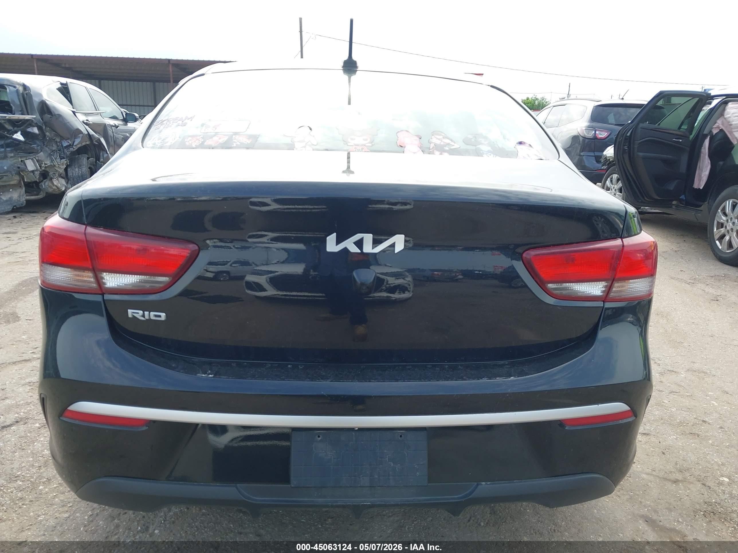 2022 Kia Rio S Black vin: 3KPA24AD9NE437663