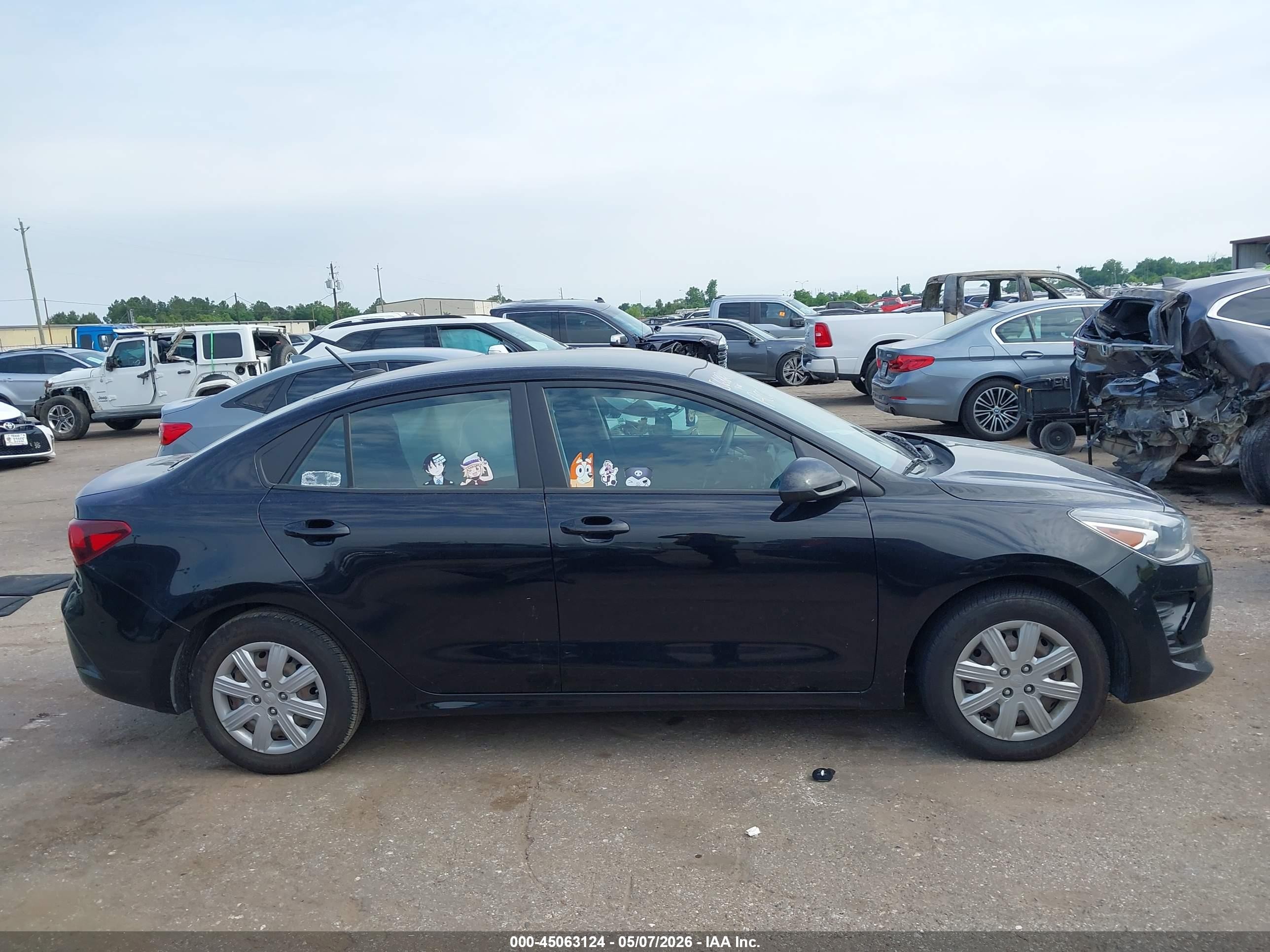 2022 Kia Rio S Black vin: 3KPA24AD9NE437663