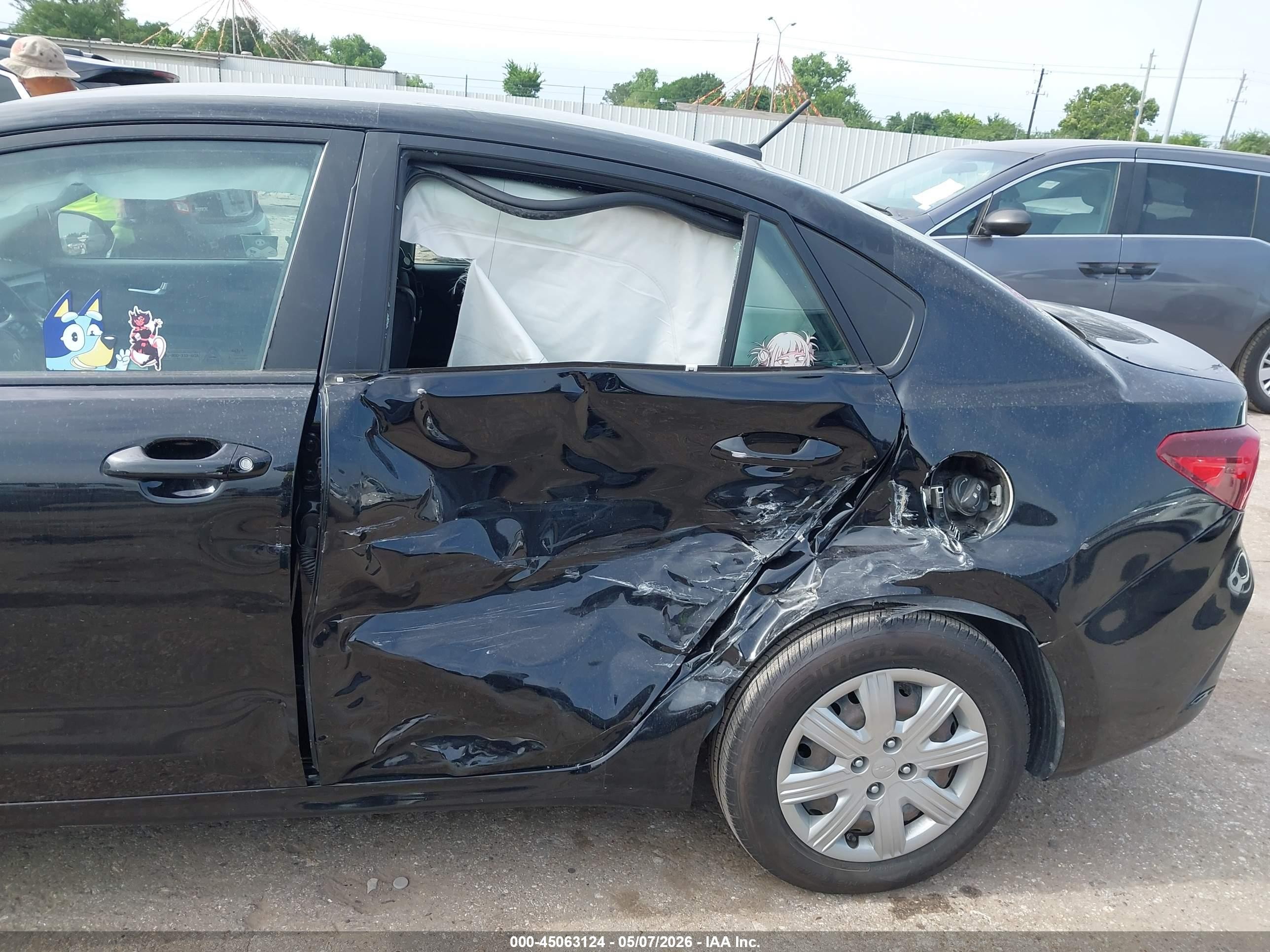 2022 Kia Rio S Black vin: 3KPA24AD9NE437663