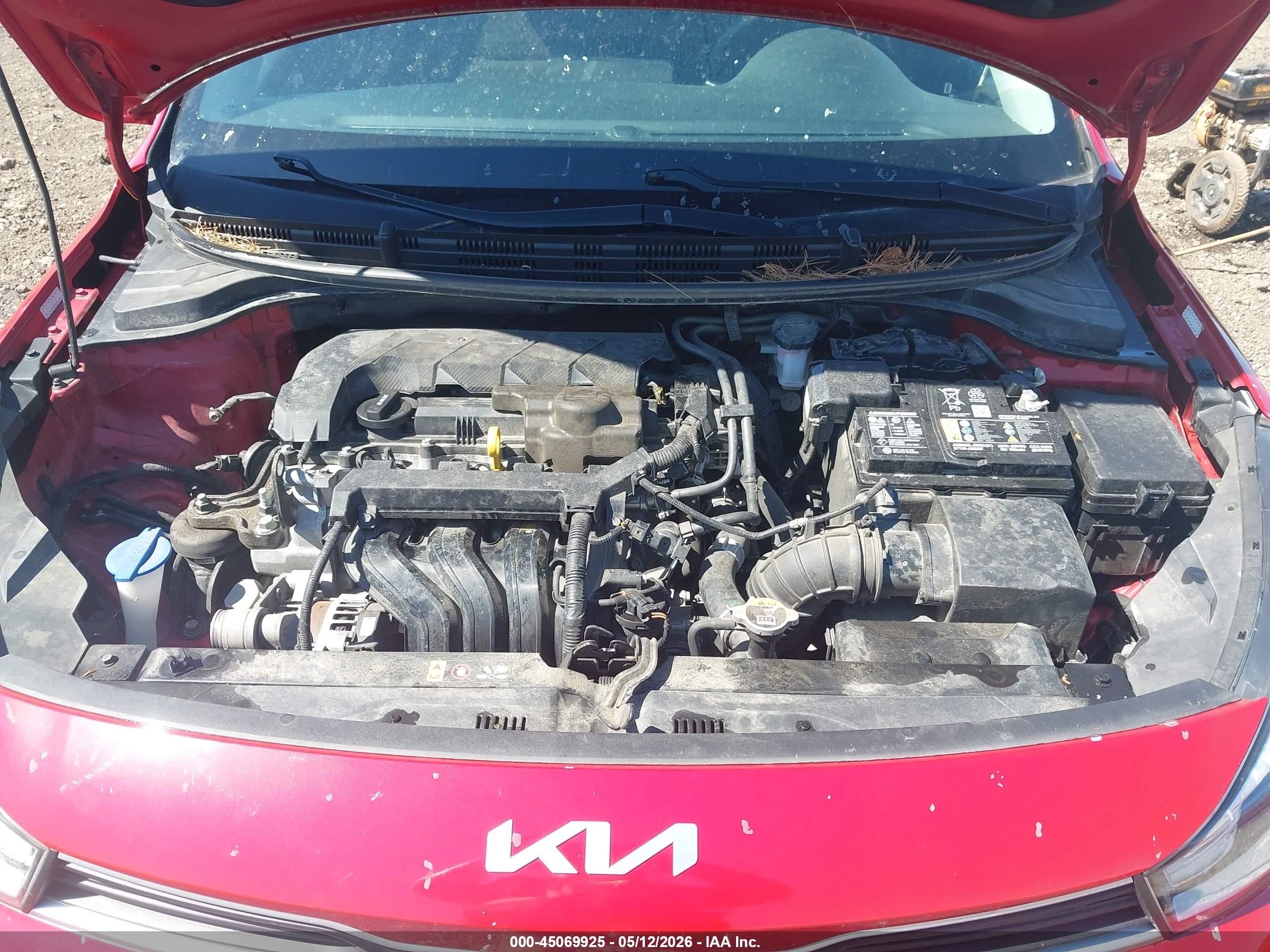 2022 Kia Rio S Red vin: 3KPA24AD9NE471411