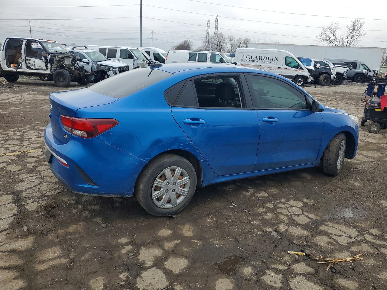 2021 Kia Rio S Blue vin: 3KPA24ADXME403178