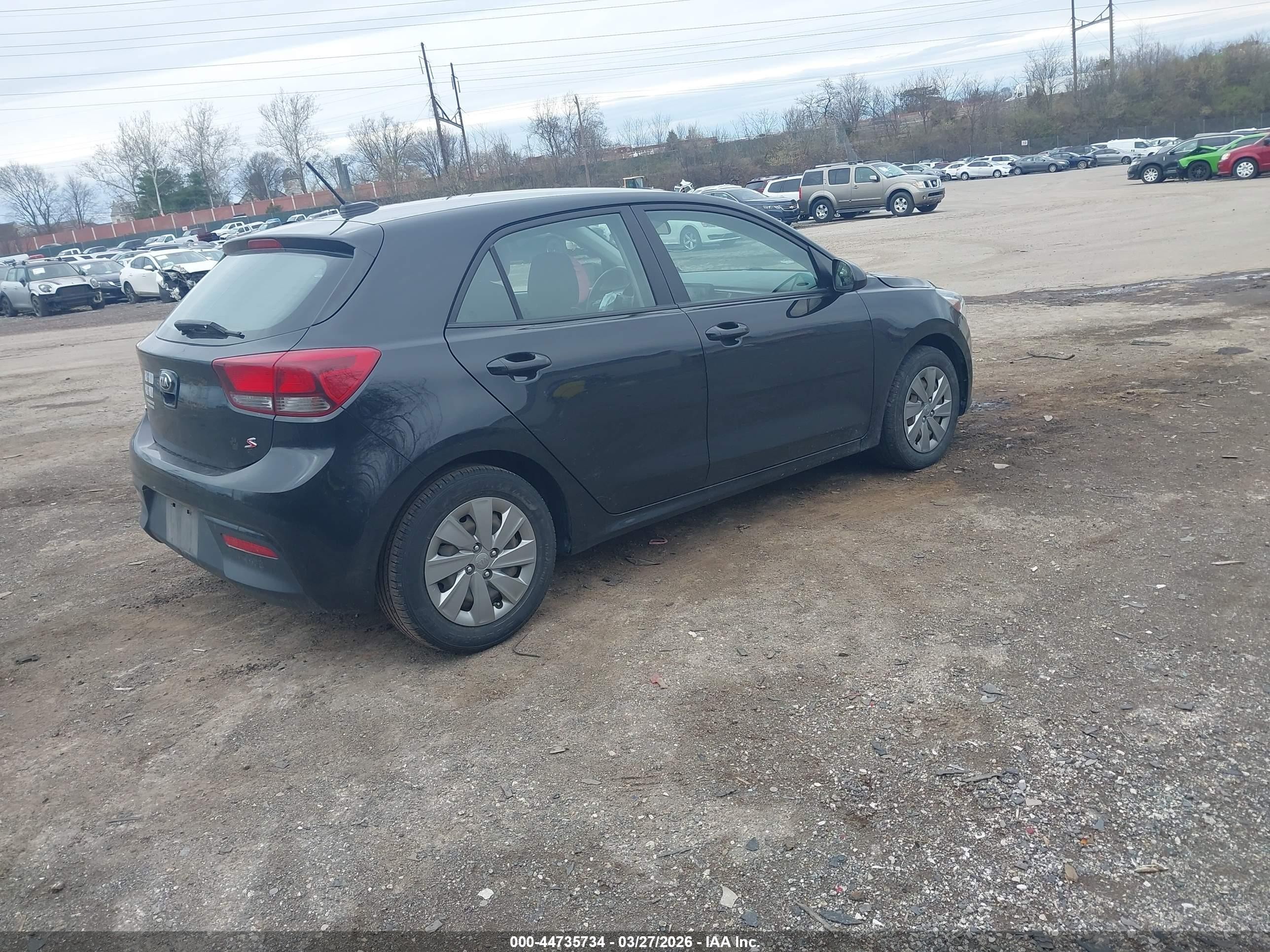 2020 Kia Rio 5-door S Черный vin: 3KPA25AD8LE348167