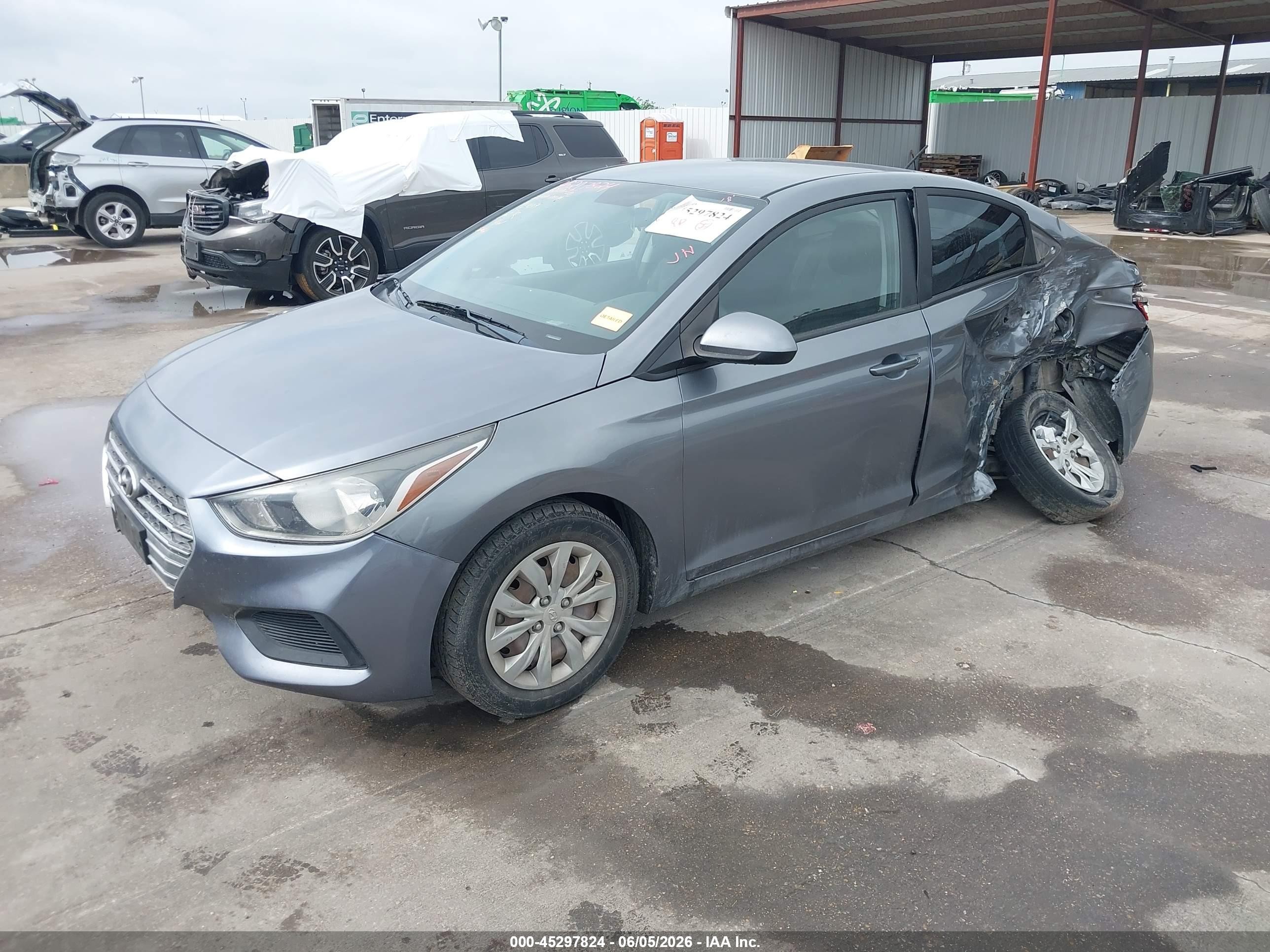 2019 Hyundai Accent Se Серый vin: 3KPC24A31KE039875
