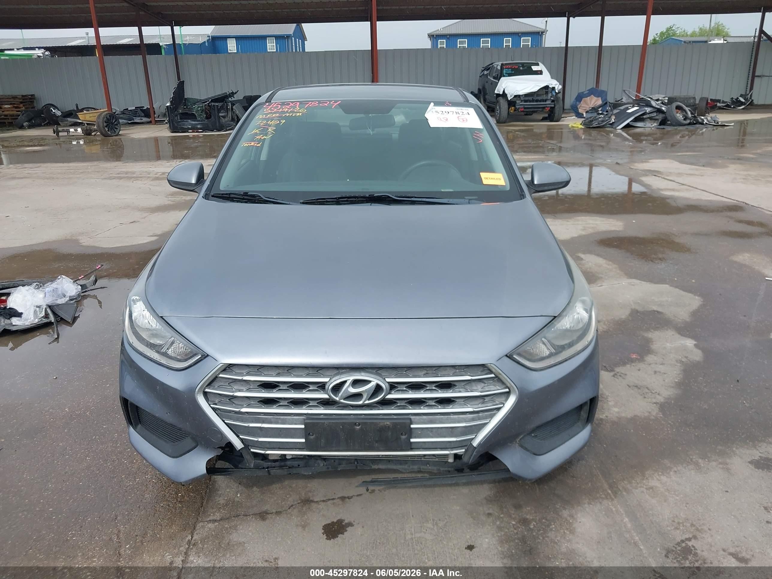 2019 Hyundai Accent Se Серый vin: 3KPC24A31KE039875
