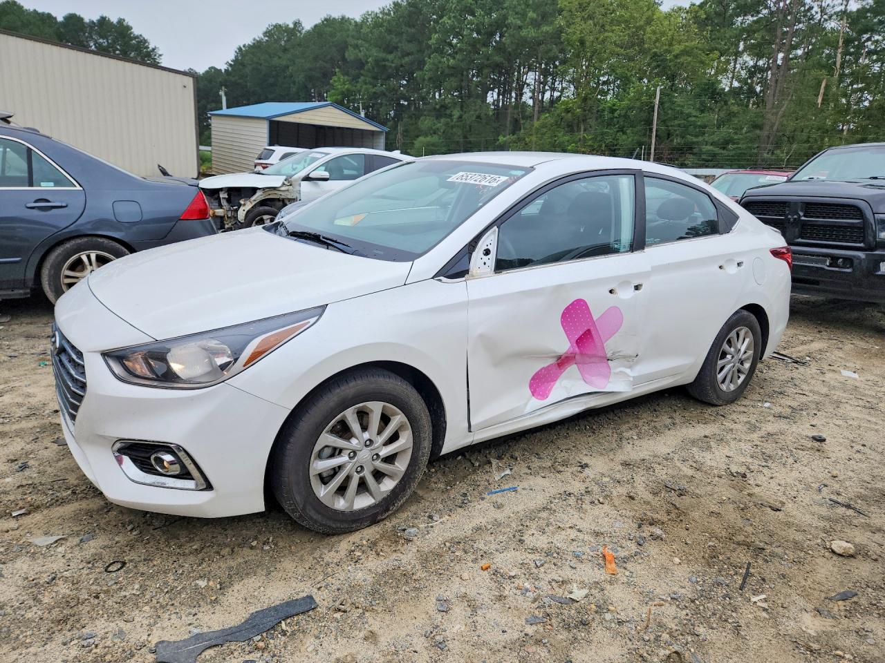 2019 Hyundai Accent Sel White vin: 3KPC24A35KE044044