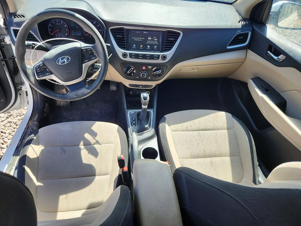2019 Hyundai Accent Sel White vin: 3KPC24A37KE047107