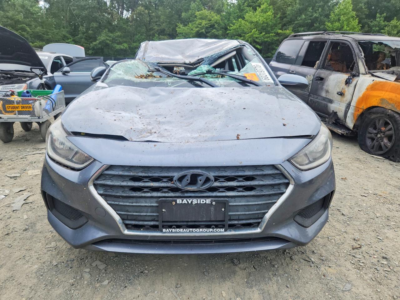 2018 Hyundai Accent Sel Gray vin: 3KPC24A39JE021414