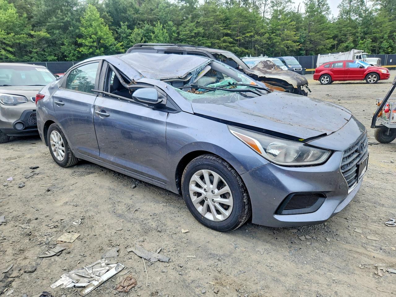 2018 Hyundai Accent Sel Gray vin: 3KPC24A39JE021414