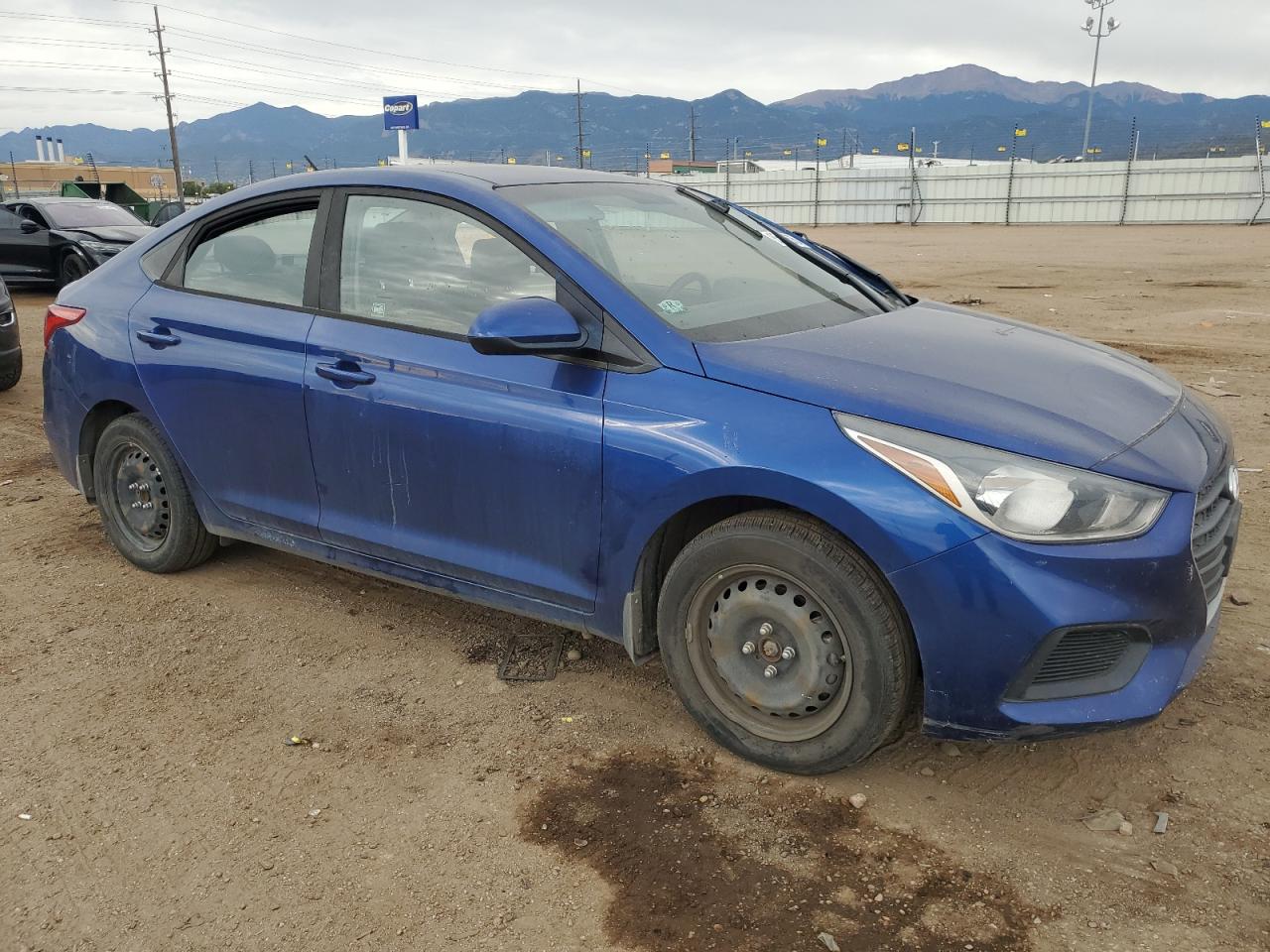2018 Hyundai Accent Se Синий vin: 3KPC24A39JE022577