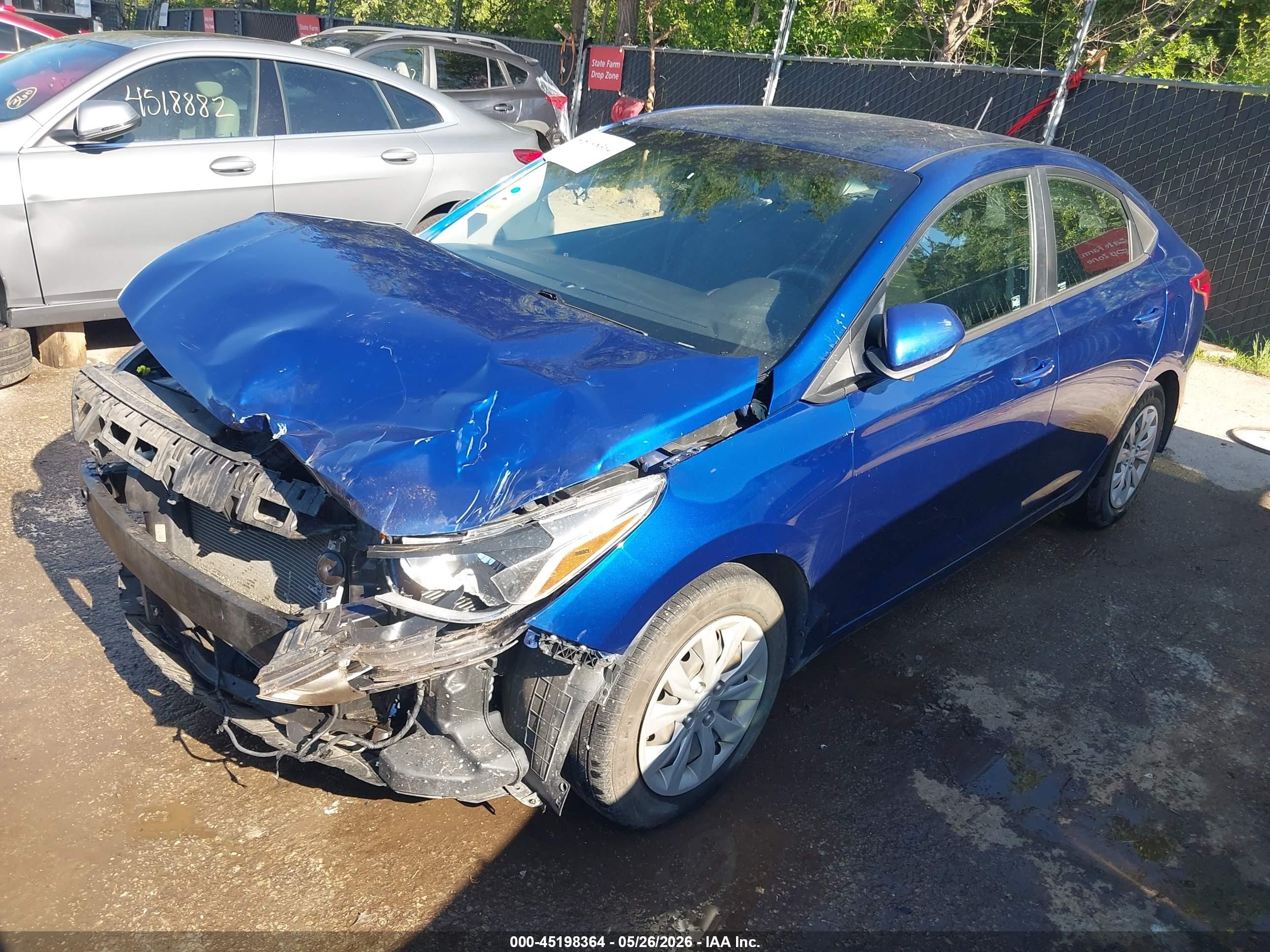 2021 Hyundai Accent Se Blue vin: 3KPC24A60ME149880