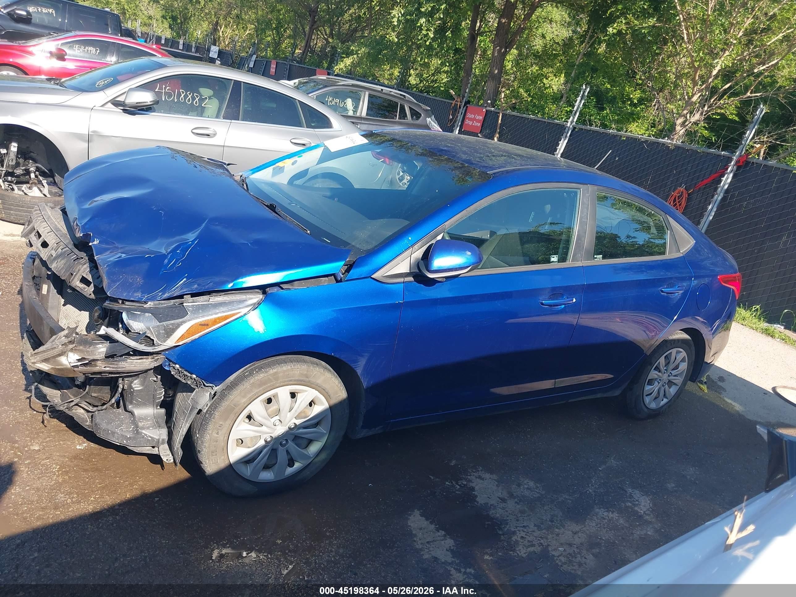 2021 Hyundai Accent Se Blue vin: 3KPC24A60ME149880
