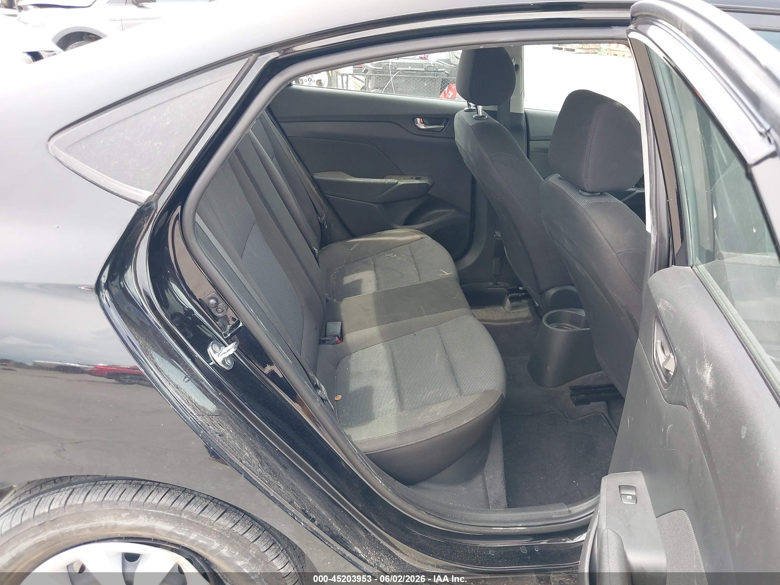 2022 Hyundai Accent Se Black vin: 3KPC24A60NE167636