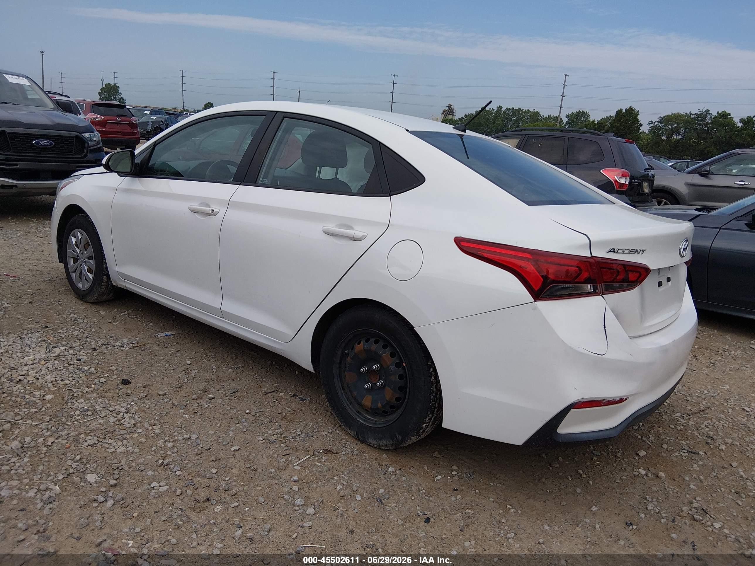2021 Hyundai Accent Se White vin: 3KPC24A61ME131937