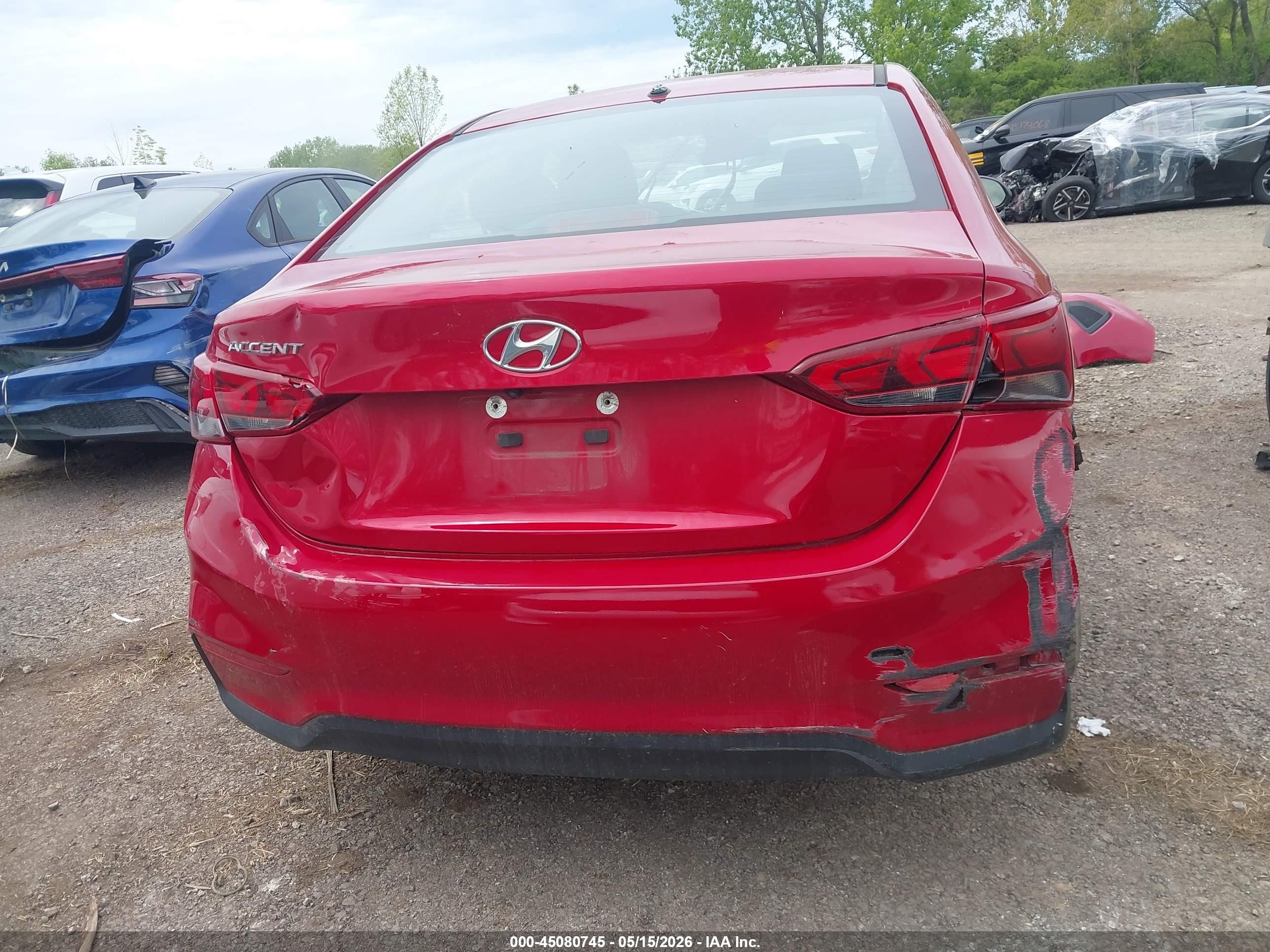 2020 Hyundai Accent Se Red vin: 3KPC24A62LE124395