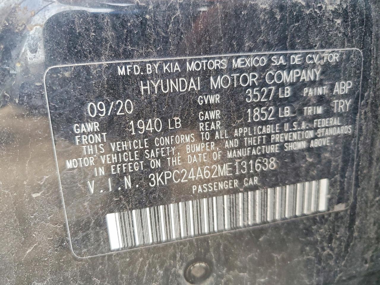 2021 Hyundai Accent Se Black vin: 3KPC24A62ME131638