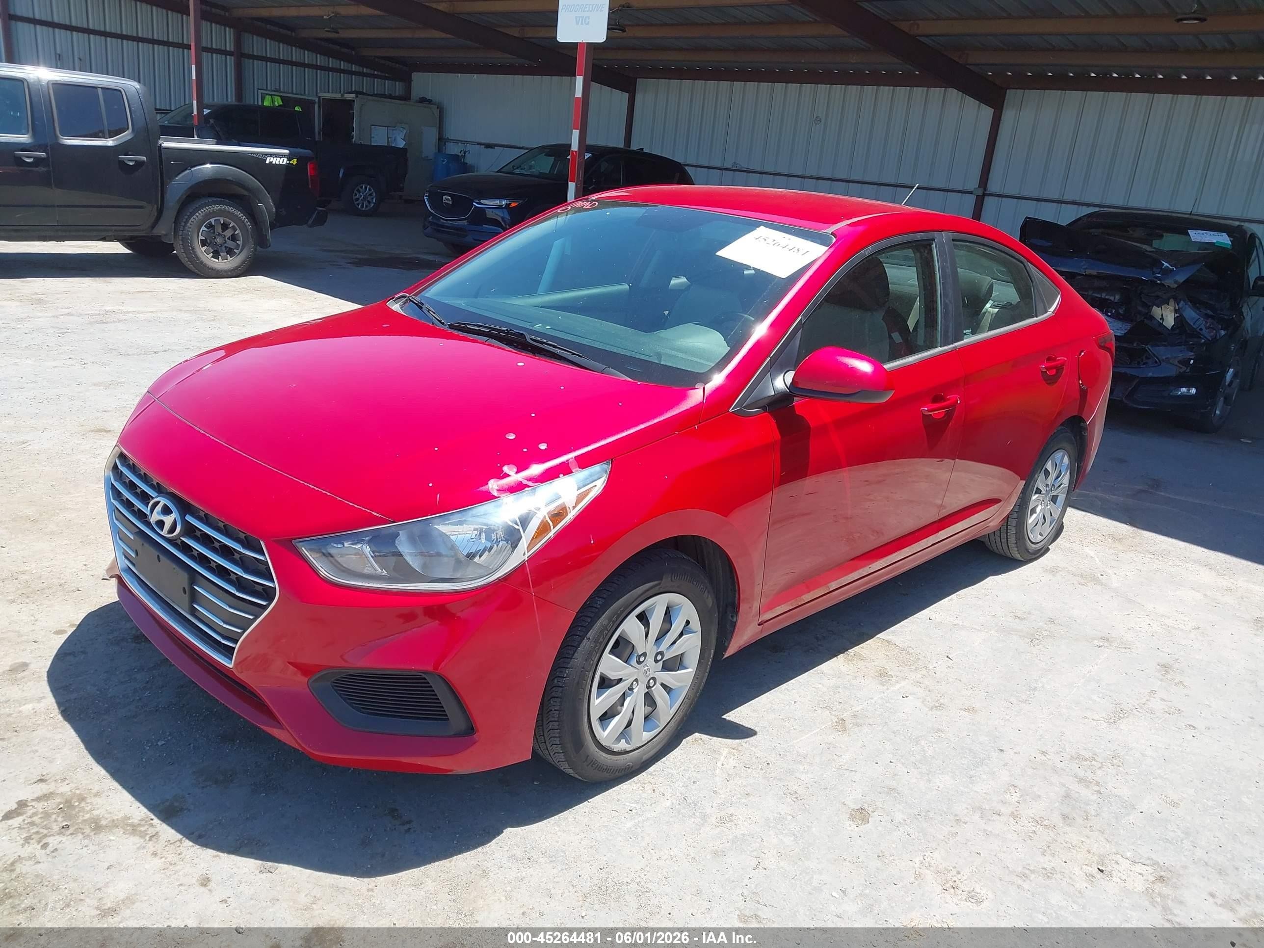 2022 Hyundai Accent Se Red vin: 3KPC24A62NE182770
