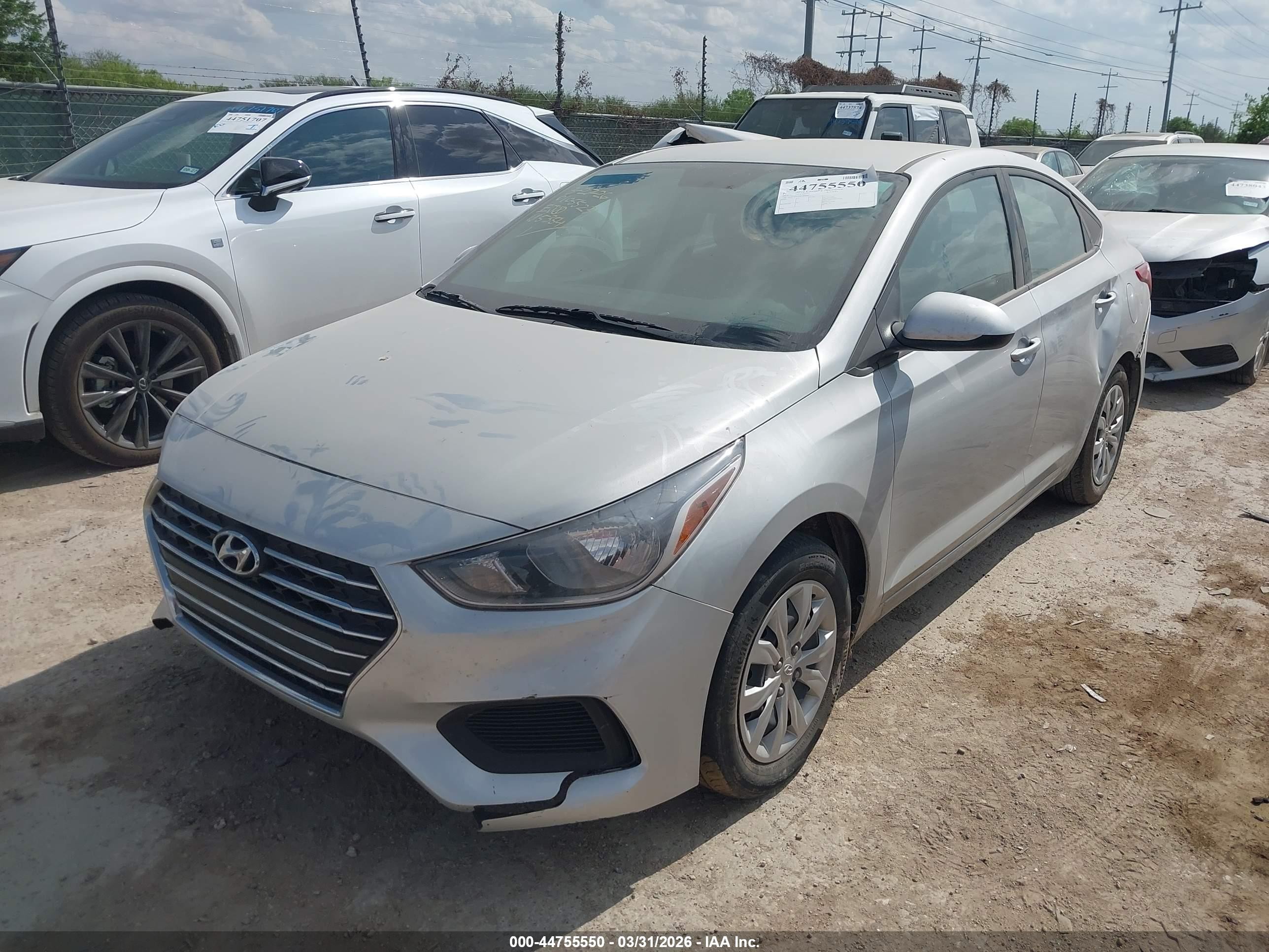 2022 Hyundai Accent Se Серебряный vin: 3KPC24A63NE185354
