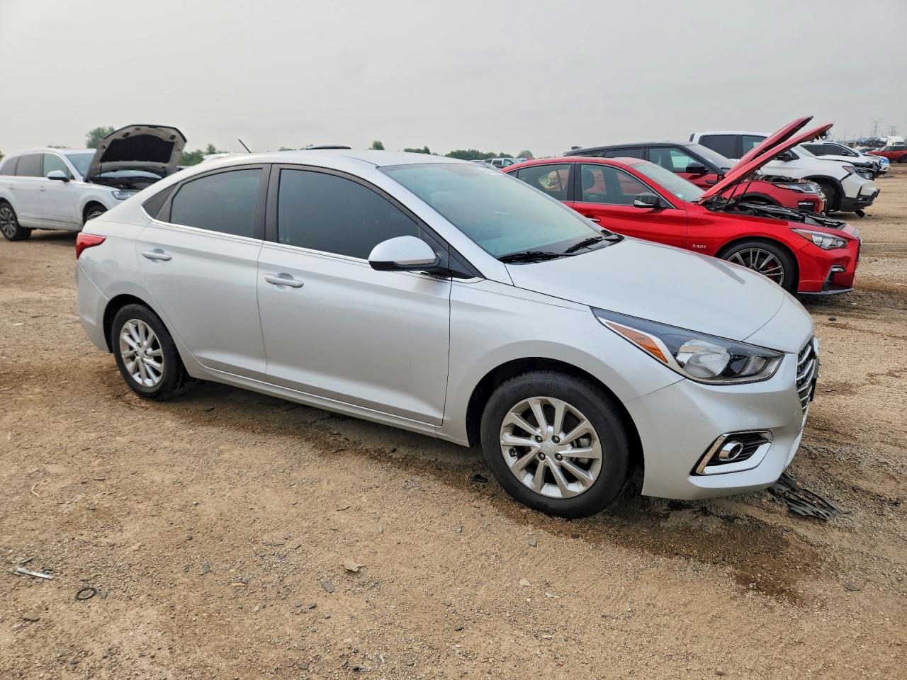 2022 Hyundai Accent Sel Silver vin: 3KPC24A63NE190070