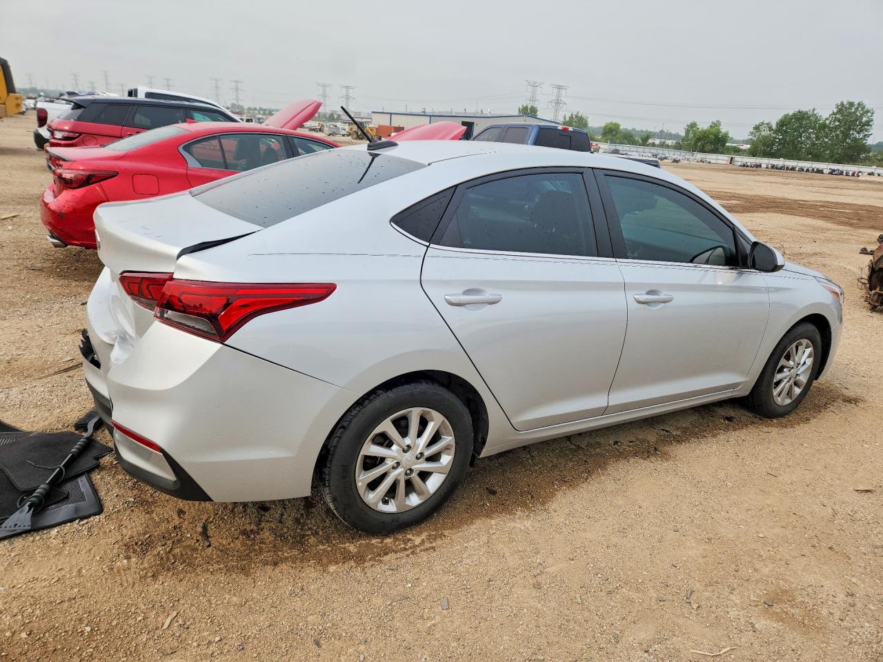 2022 Hyundai Accent Sel Silver vin: 3KPC24A63NE190070