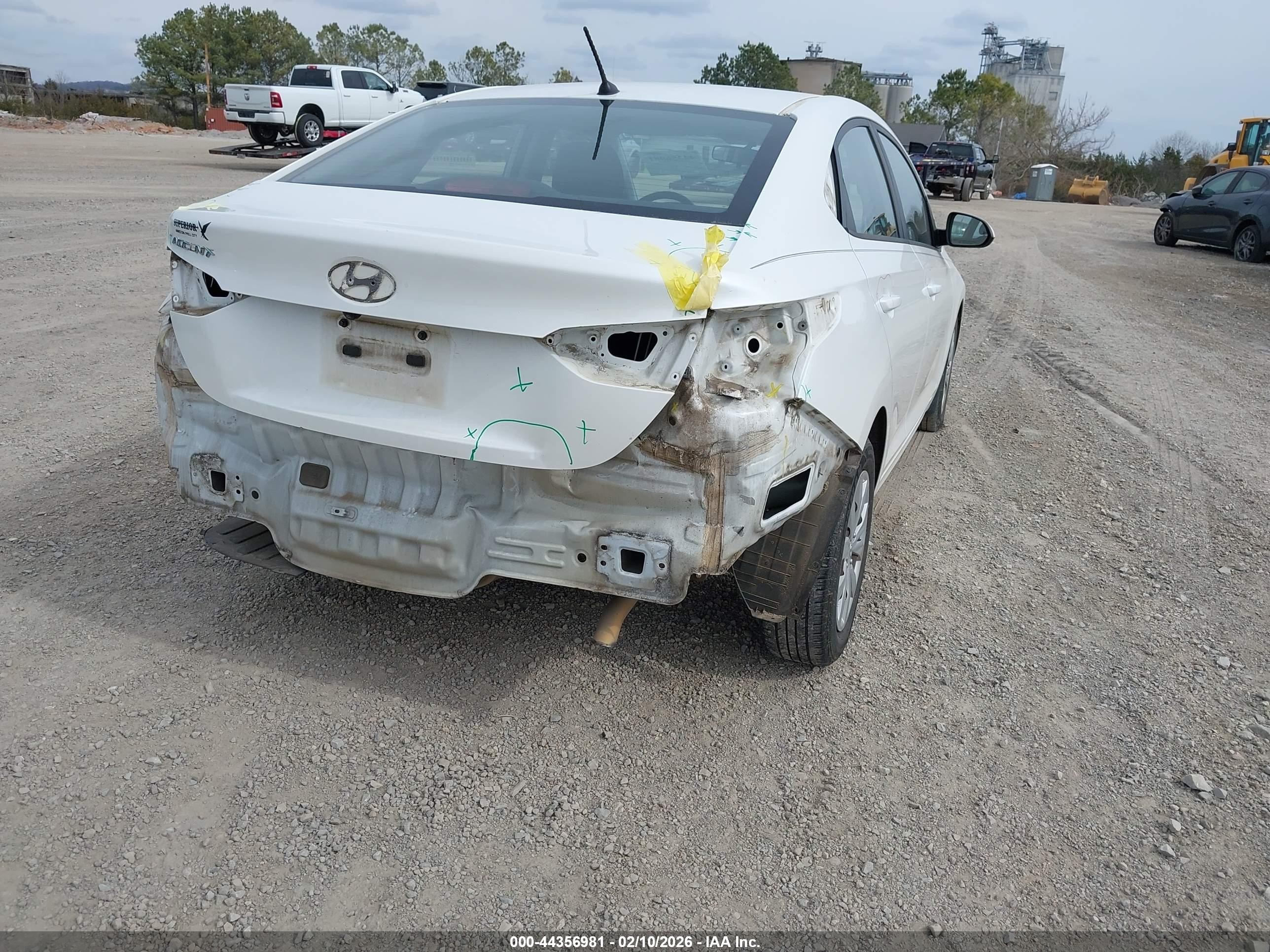 2020 Hyundai Accent Se White vin: 3KPC24A66LE111908