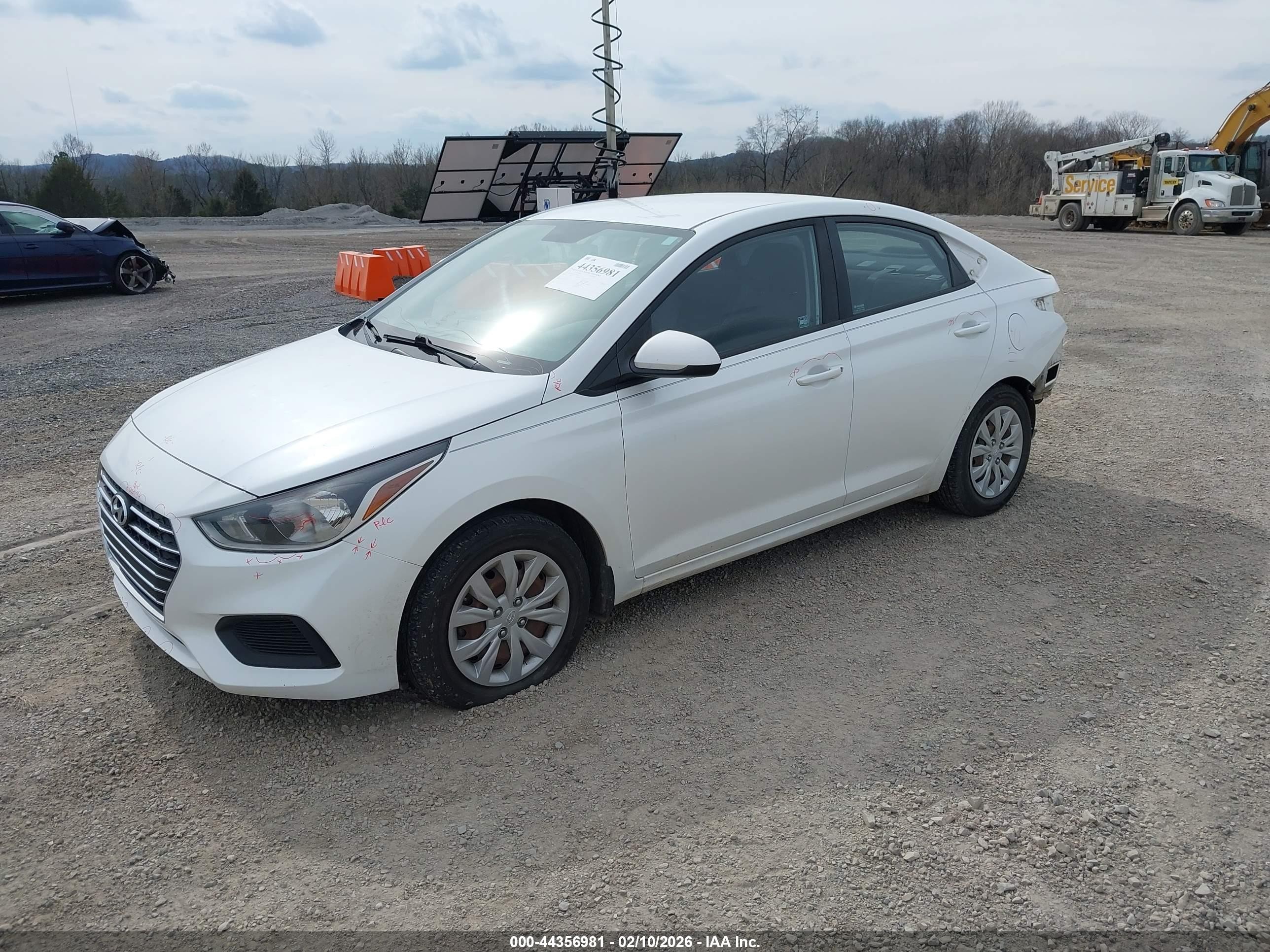 2020 Hyundai Accent Se White vin: 3KPC24A66LE111908