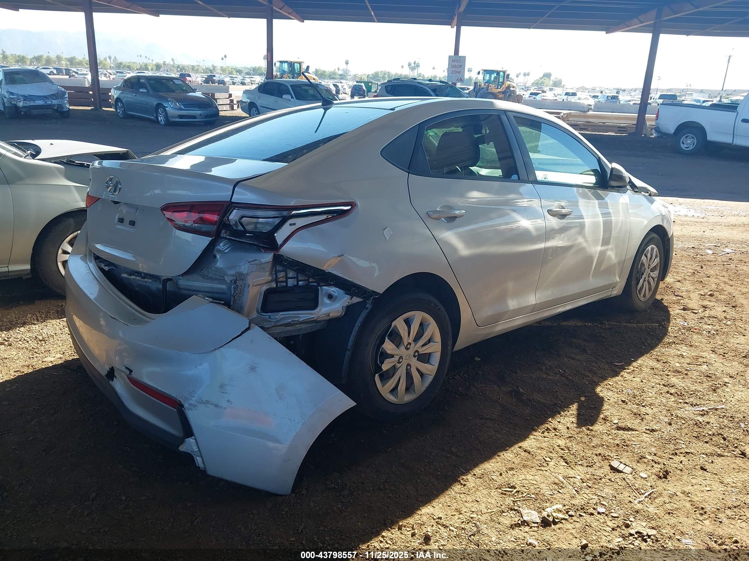 2020 Hyundai Accent Se Silver vin: 3KPC24A66LE121189