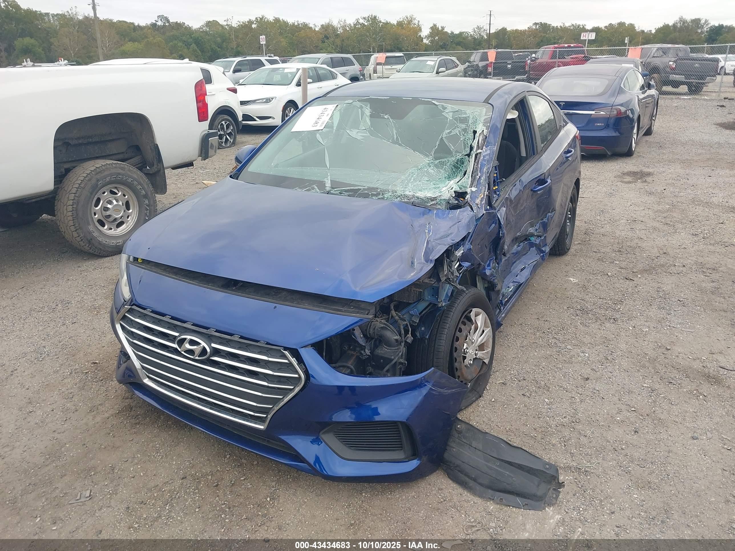 2021 Hyundai Accent Se/sel Blue vin: 3KPC24A66ME131867