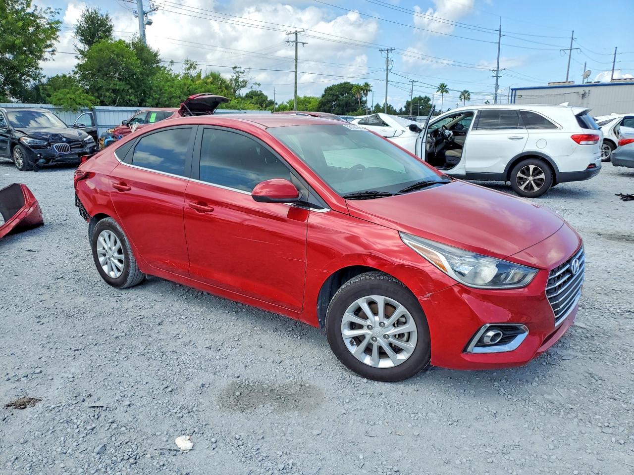 2022 Hyundai Accent Sel Red vin: 3KPC24A66NE172291