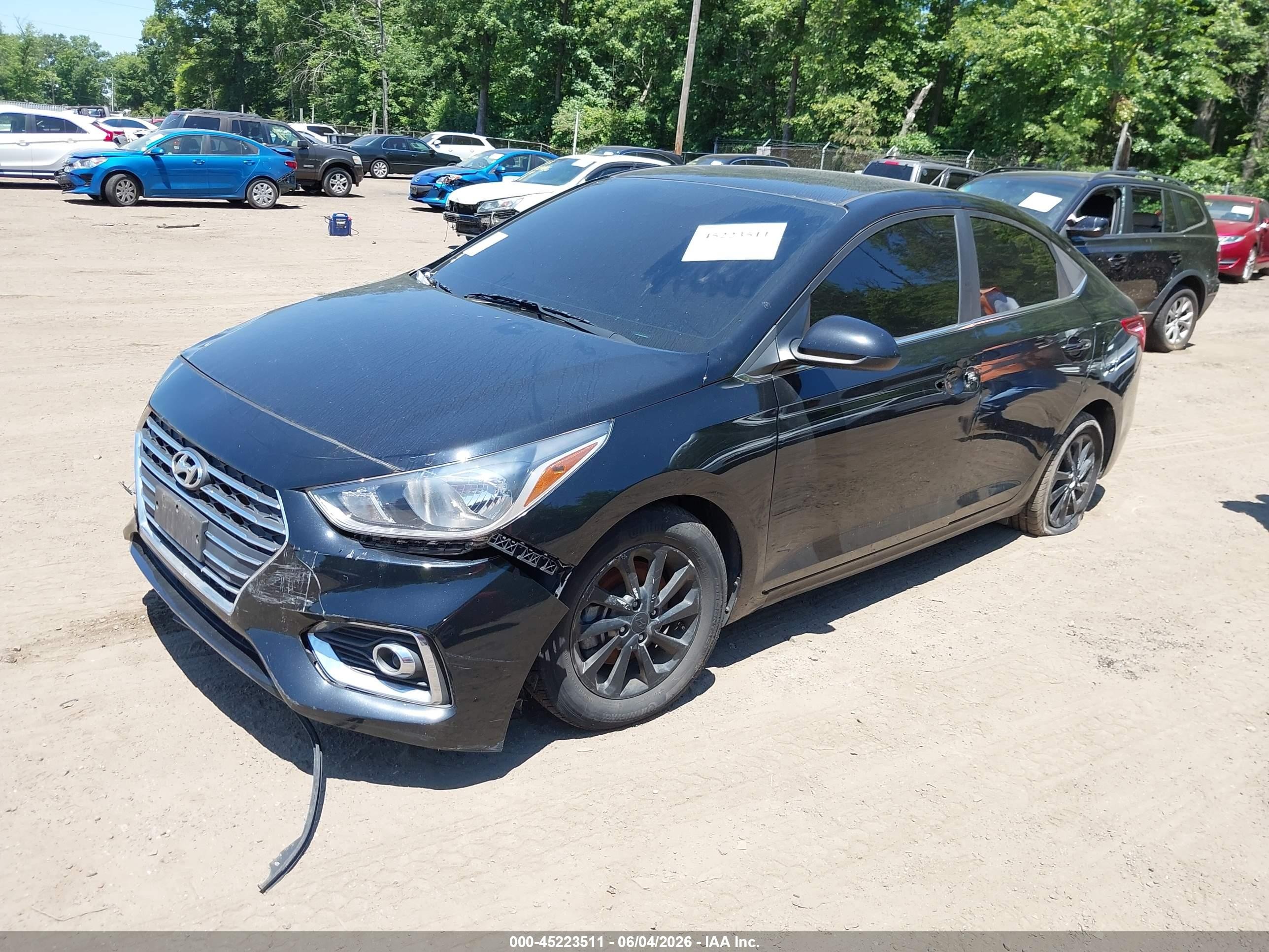 2022 Hyundai Accent Se Black vin: 3KPC24A66NE18620 