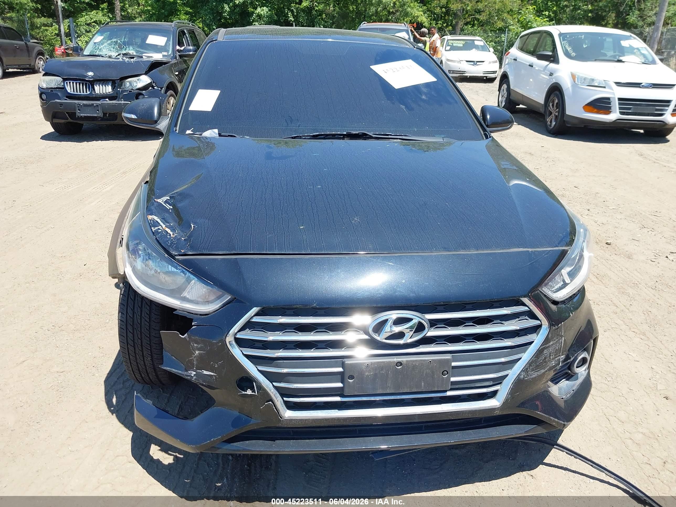 2022 Hyundai Accent Se Black vin: 3KPC24A66NE18620 
