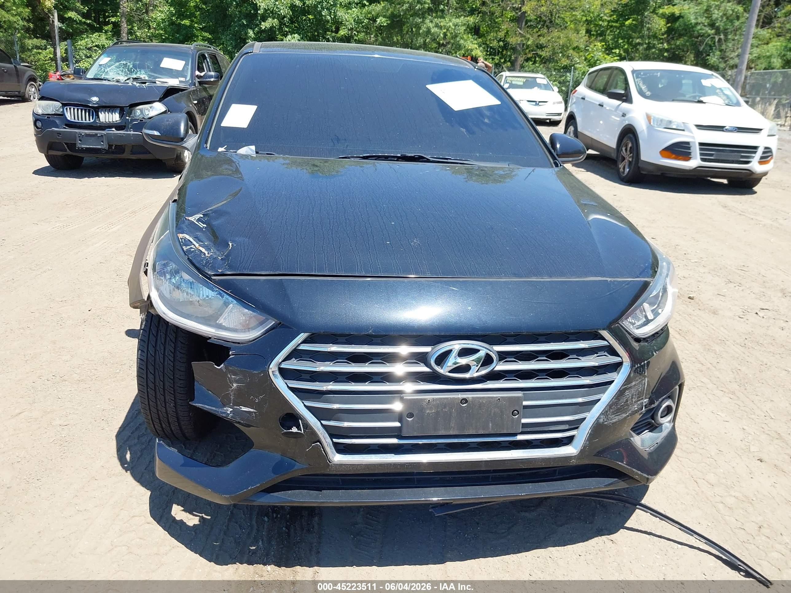 2022 Hyundai Accent Se Black vin: 3KPC24A66NE18620 