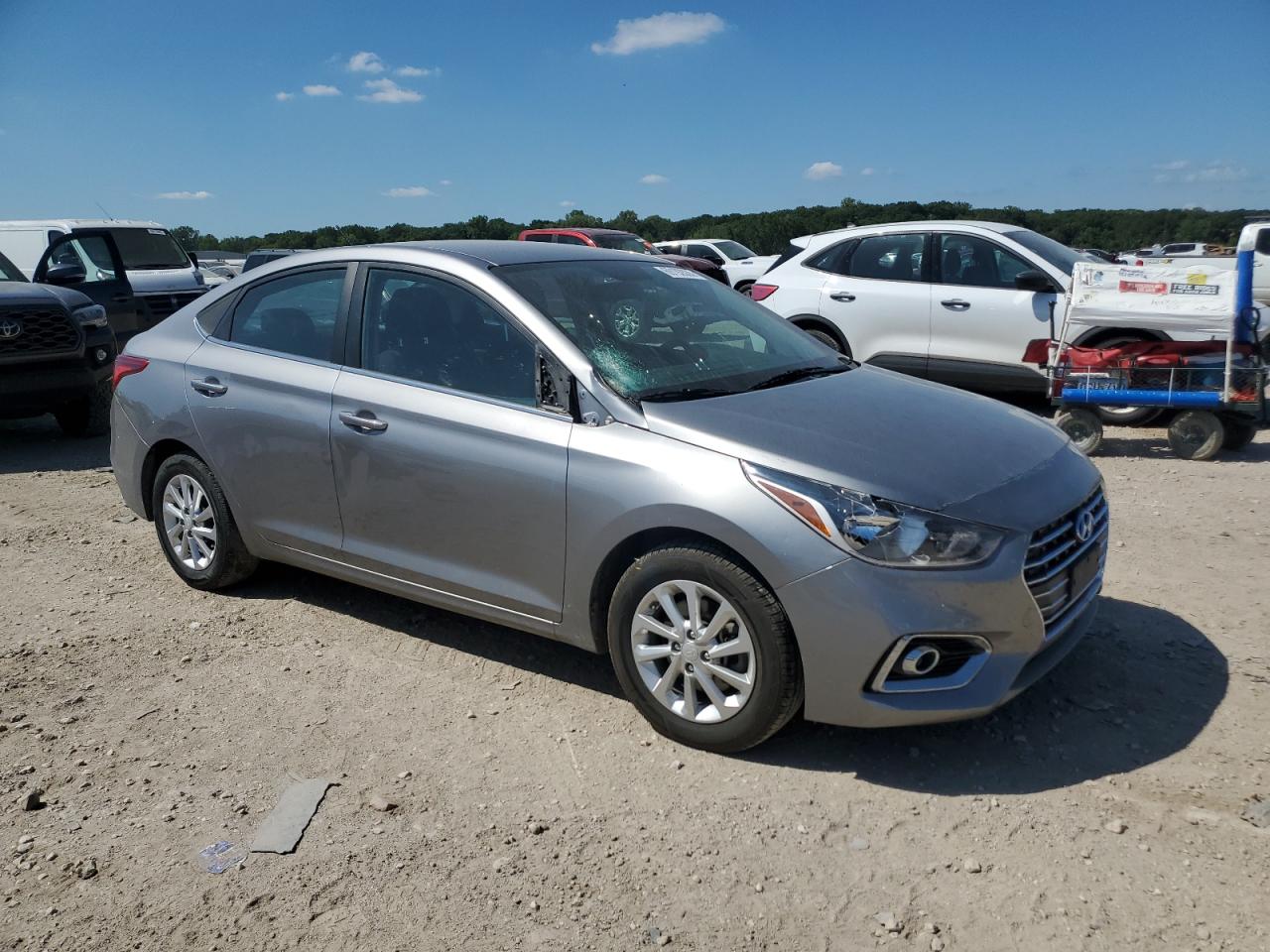 2022 Hyundai Accent Se Gray vin: 3KPC24A66NE189897