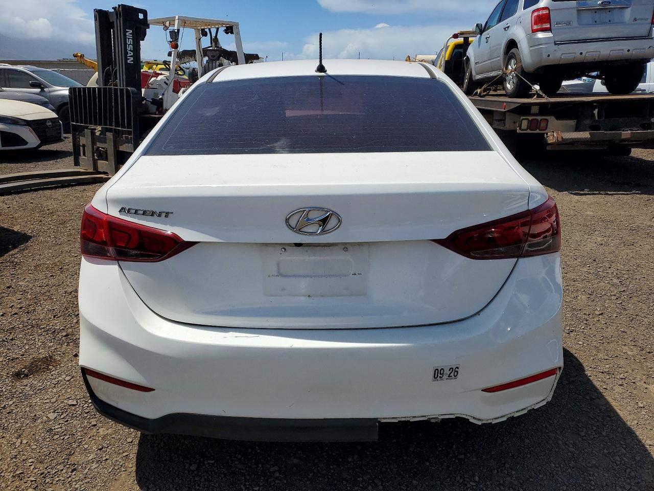2020 Hyundai Accent Se White vin: 3KPC24A67LE112050
