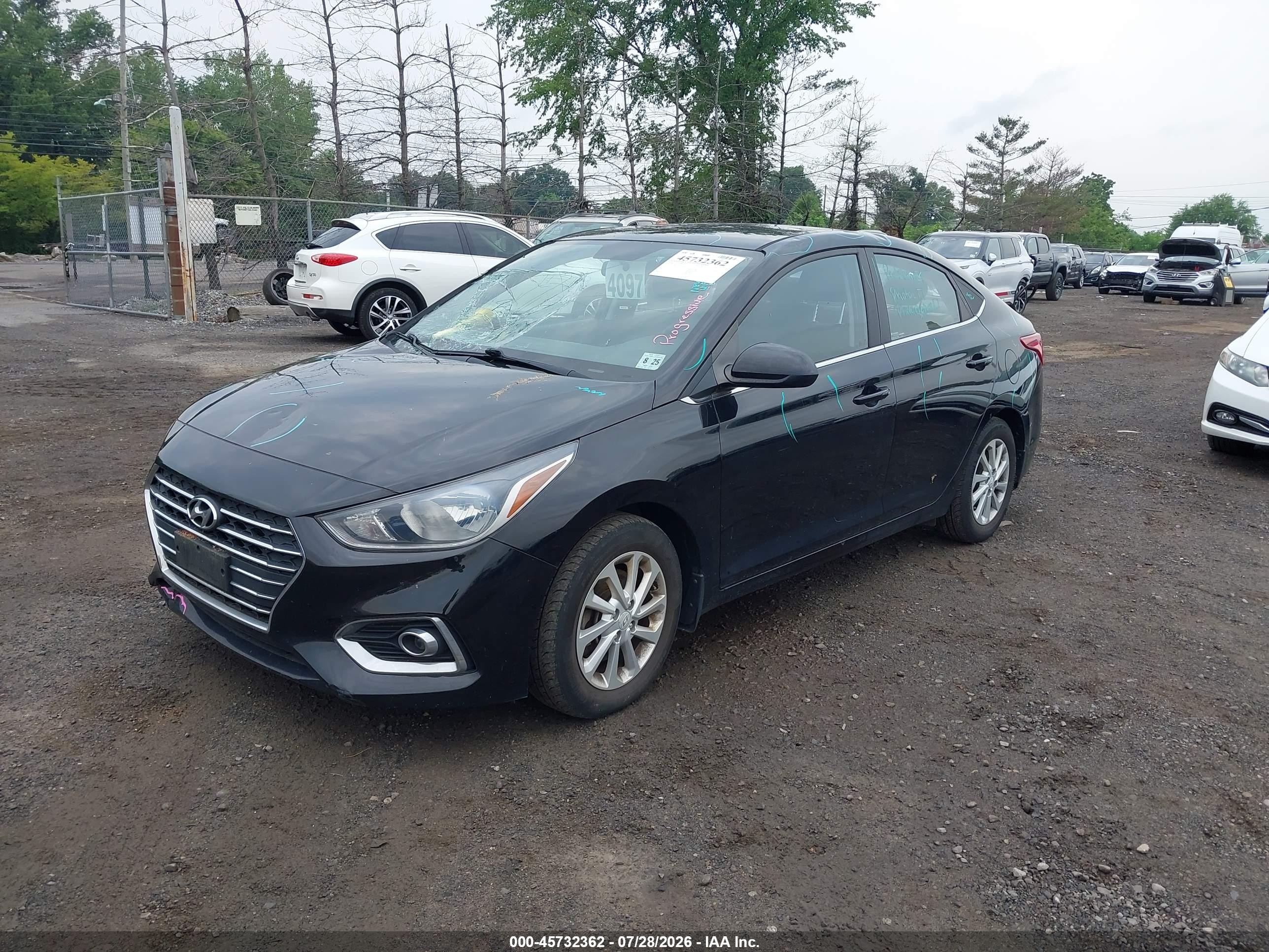 2020 Hyundai Accent Sel Black vin: 3KPC24A67LE122853