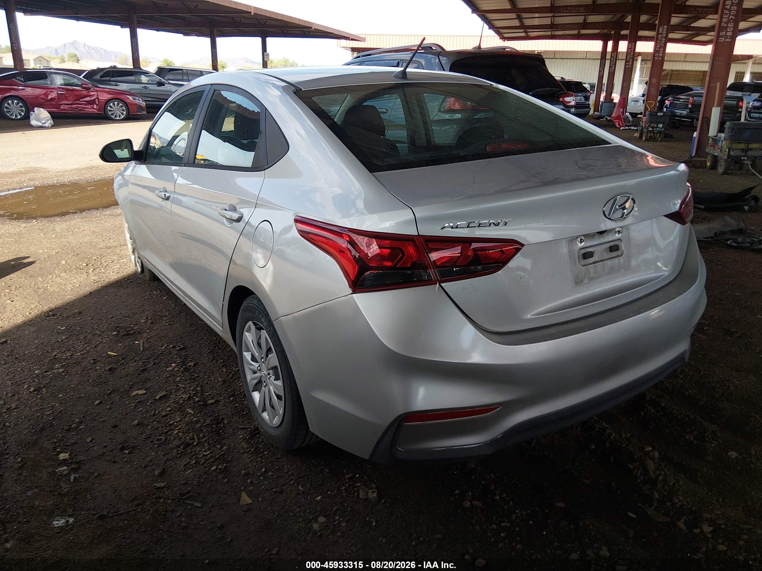 2021 Hyundai Accent Se Silver vin: 3KPC24A67ME149049