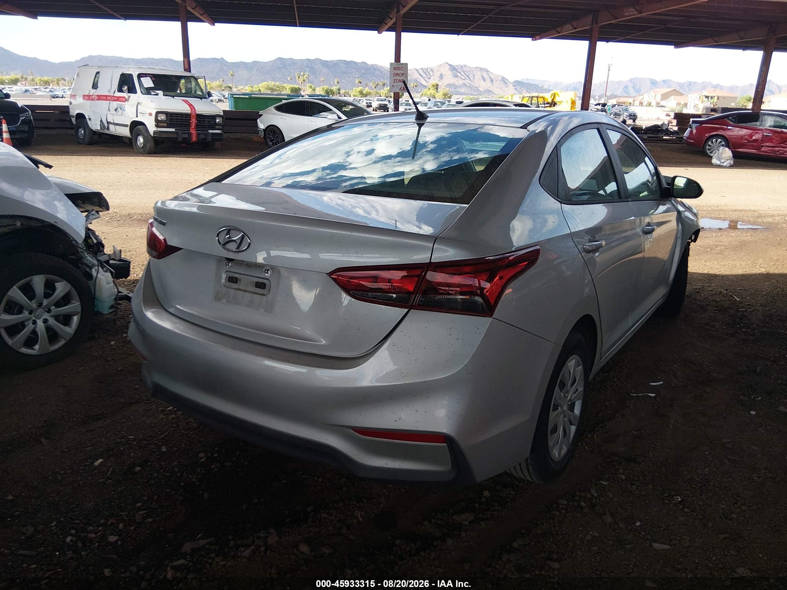 2021 Hyundai Accent Se Silver vin: 3KPC24A67ME149049