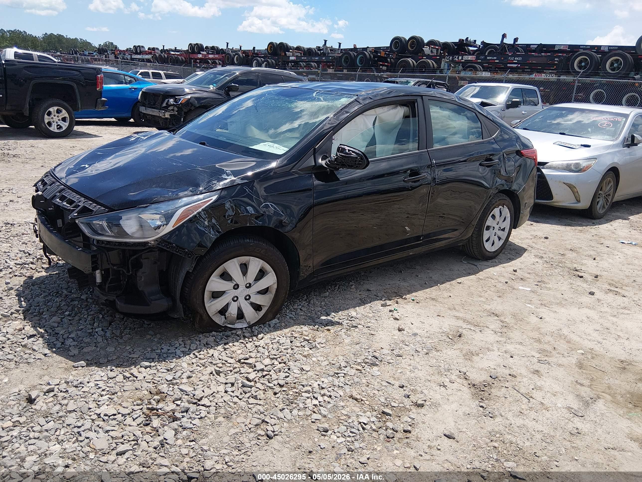 2022 Hyundai Accent Se Black vin: 3KPC24A67NE182134