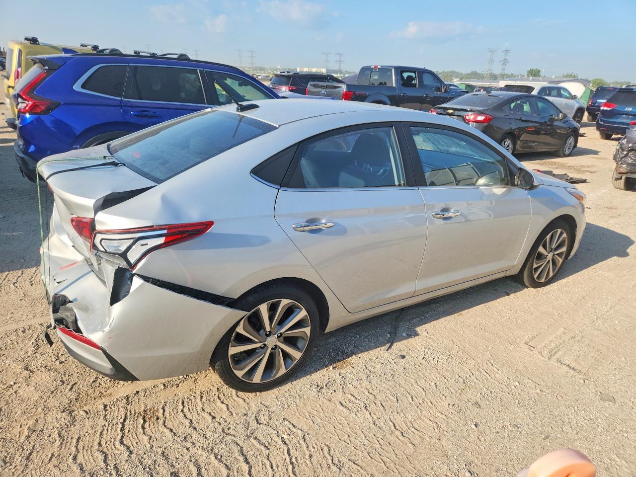 2021 Hyundai Accent Limited Silver vin: 3KPC34A63ME128681