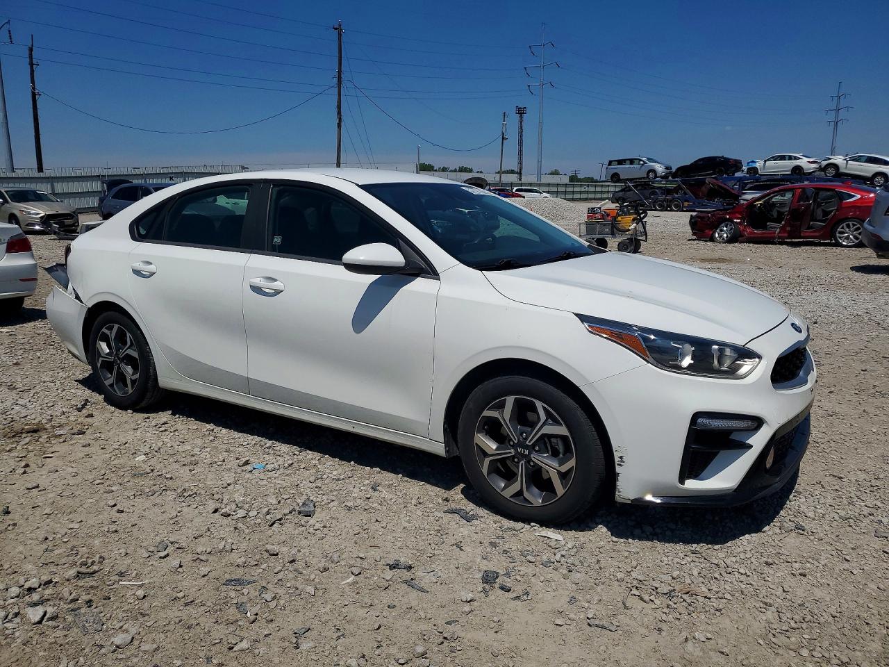 2019 Kia Forte Lxs White vin: 3KPF24AD0KE059265