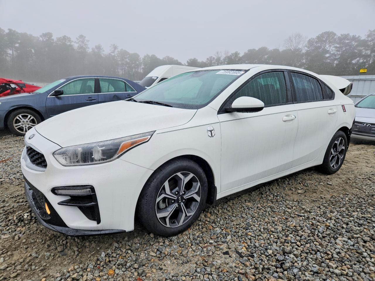 2019 Kia Forte Lxs White vin: 3KPF24AD3KE078649