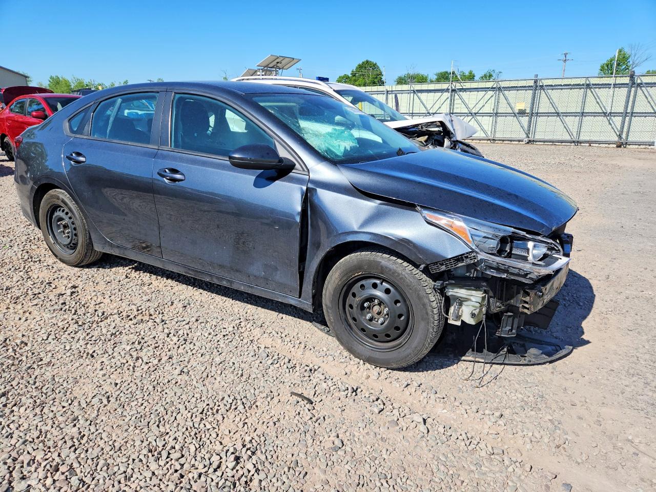 2020 Kia Forte Fe Gray vin: 3KPF24AD5LE174199