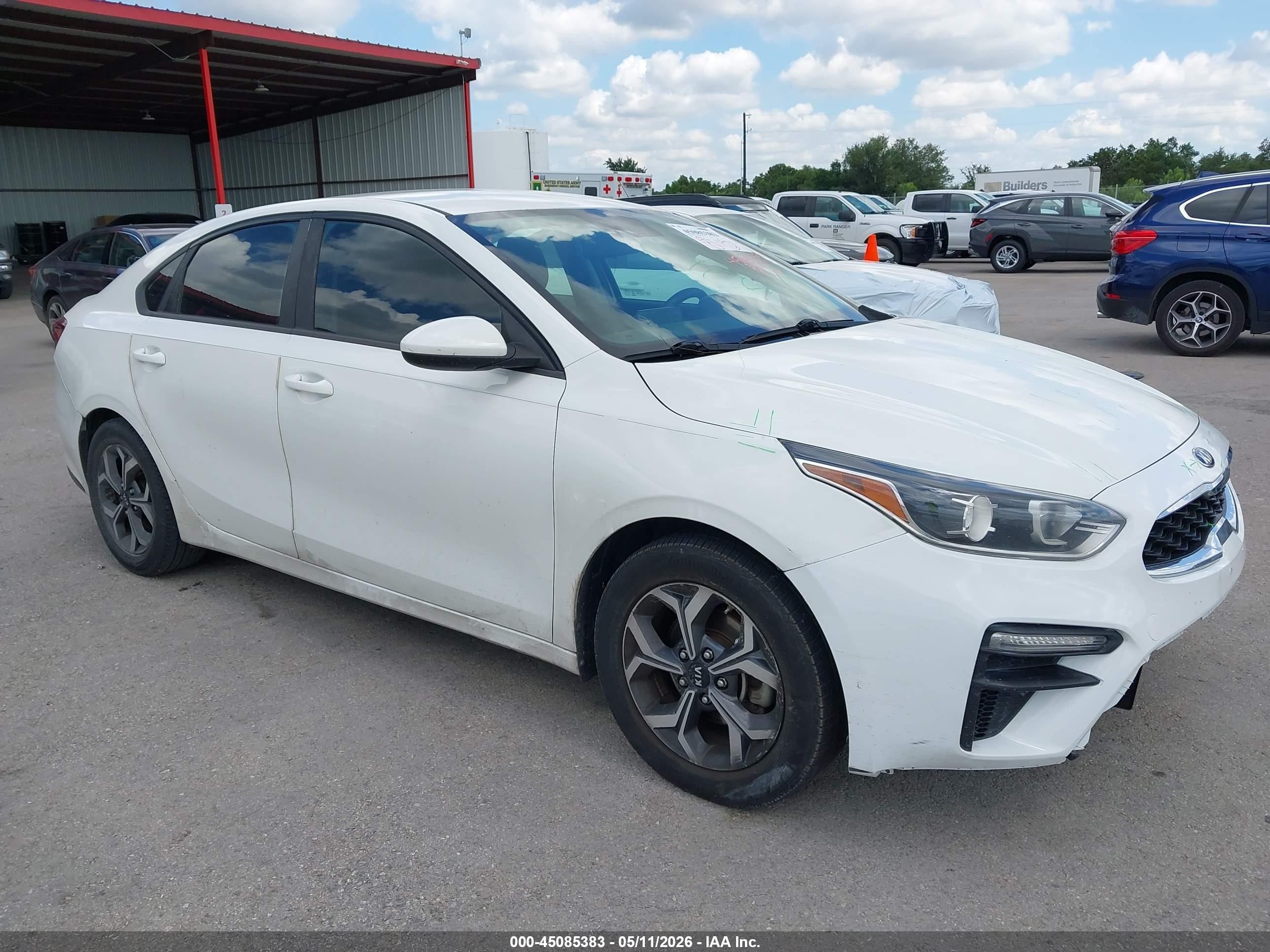 2019 Kia Forte Fe White vin: 3KPF24AD6KE007607
