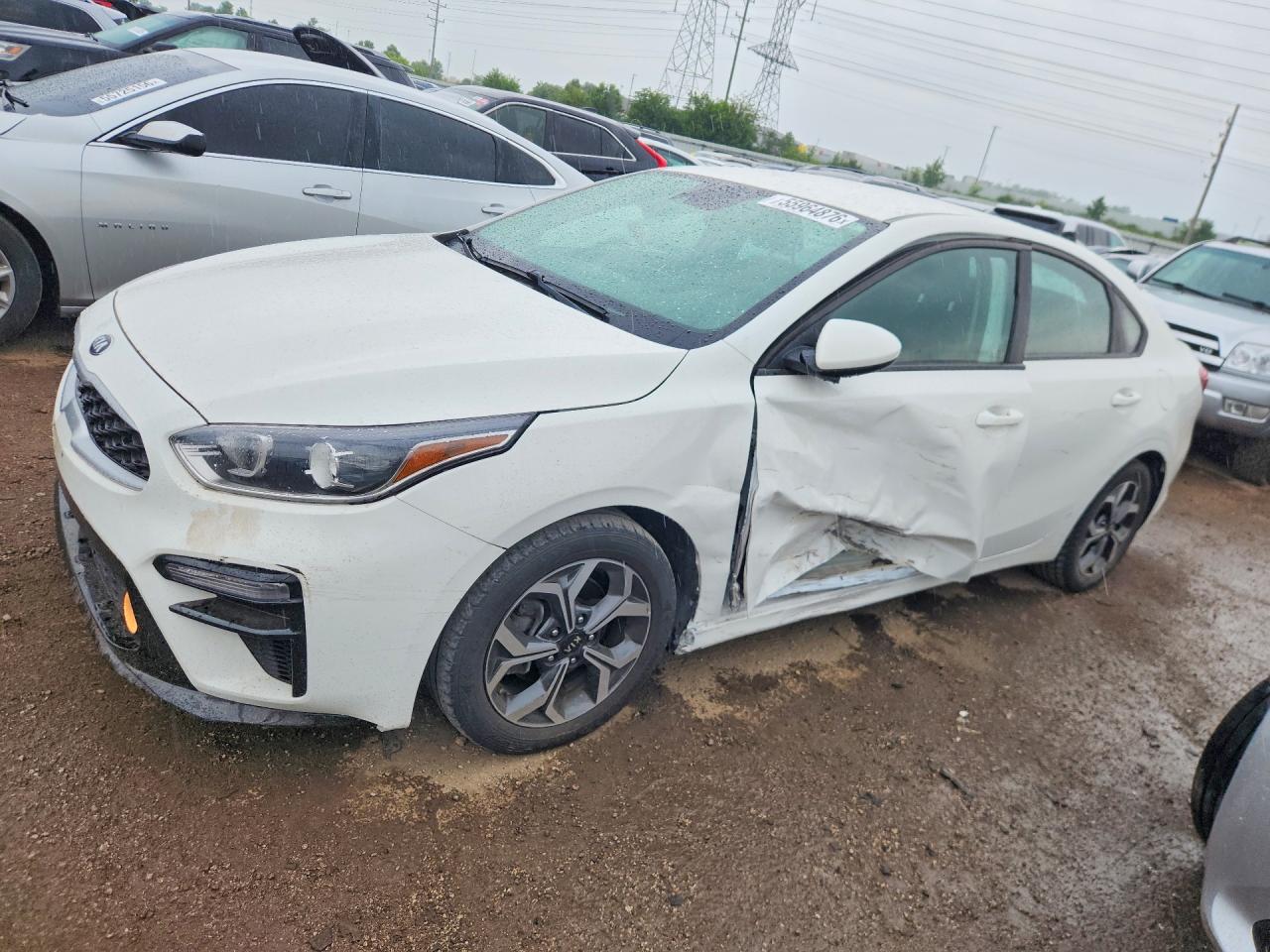 2020 Kia Forte Lxs White vin: 3KPF24AD8LE155212