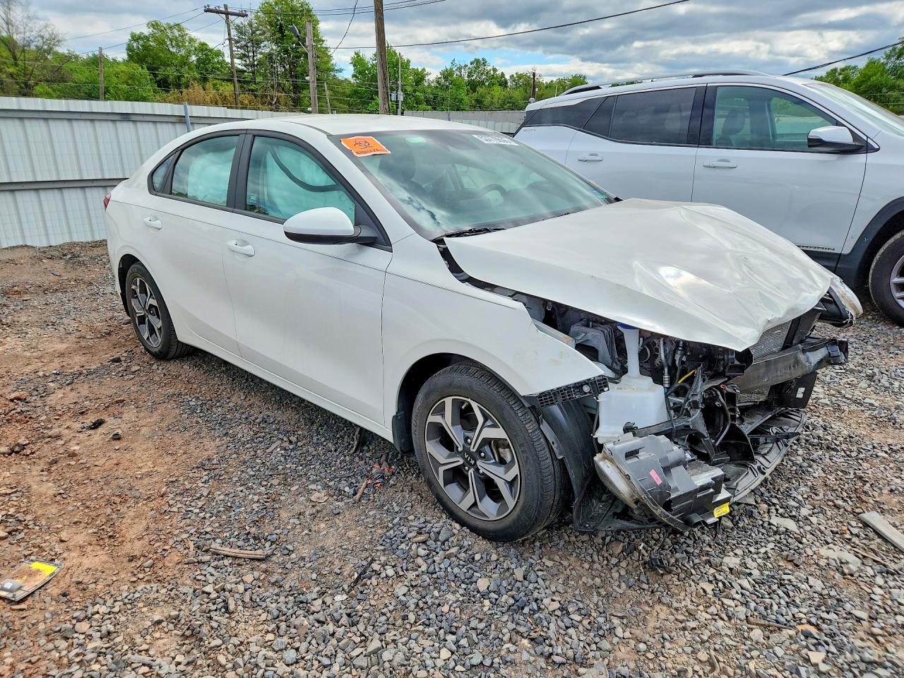 2021 Kia Forte Lxs White vin: 3KPF24AD8ME268952
