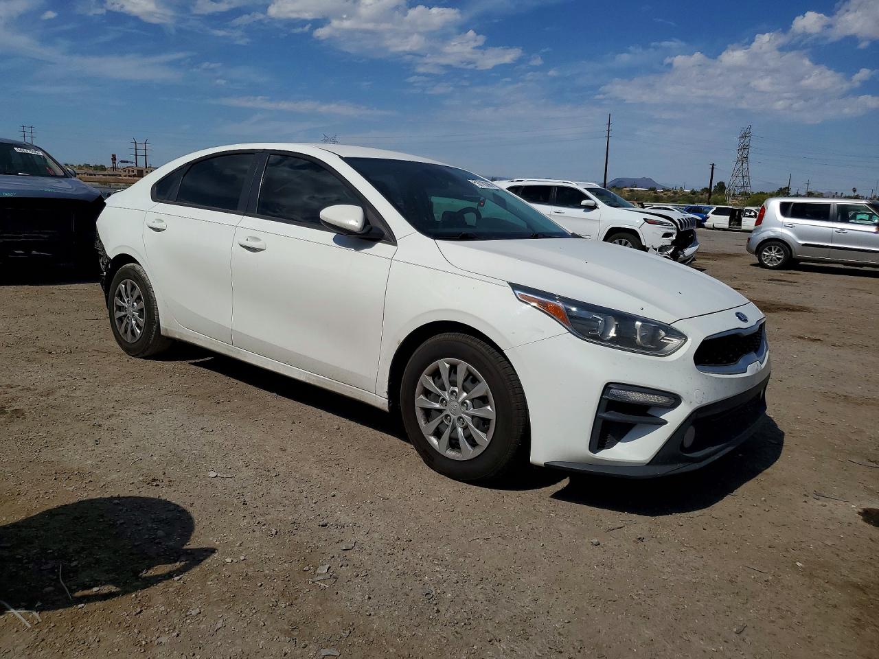 2021 Kia Forte Fe White vin: 3KPF24AD8ME275951