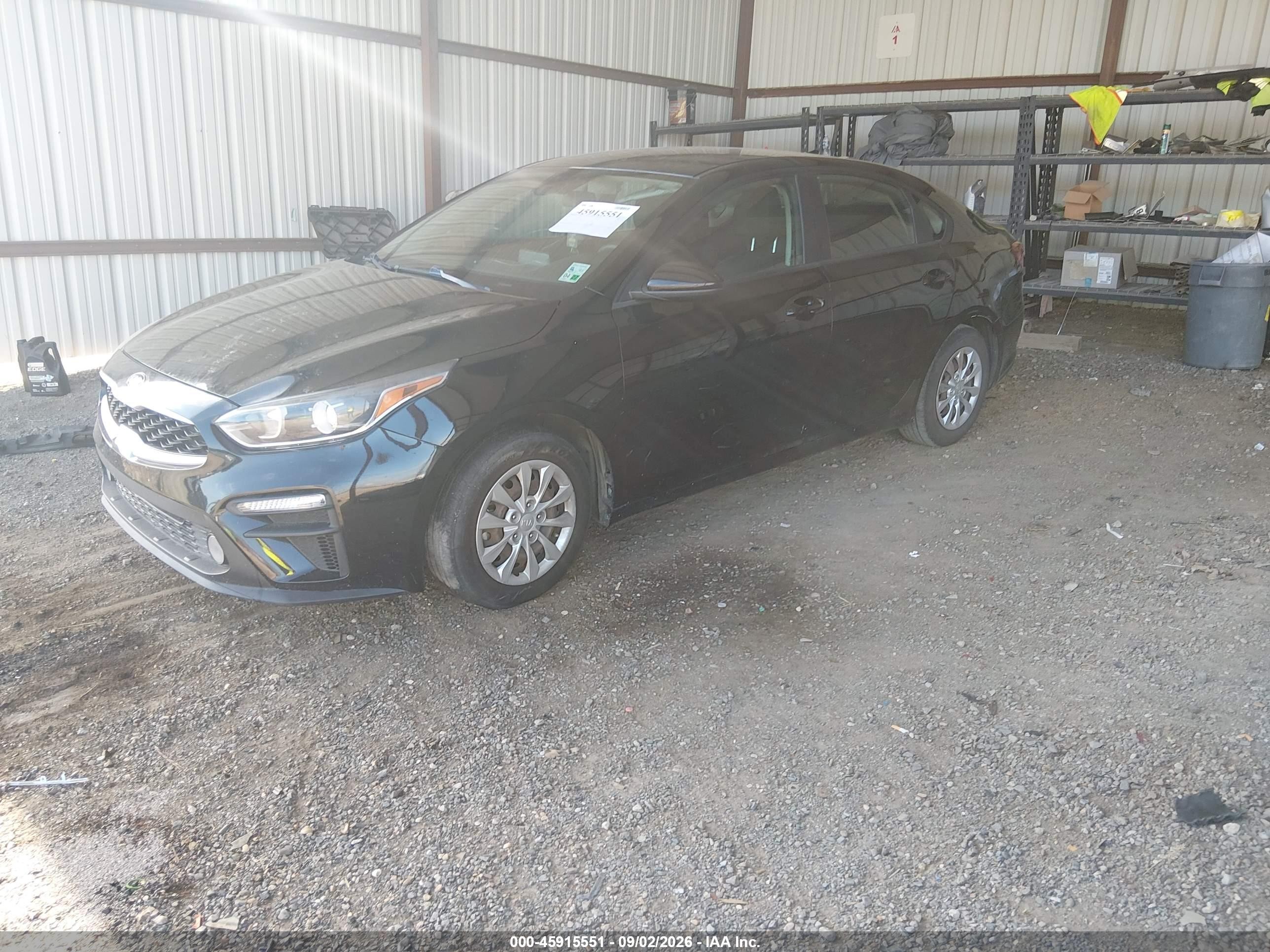 2021 Kia Forte Fe Black vin: 3KPF24AD8ME314439